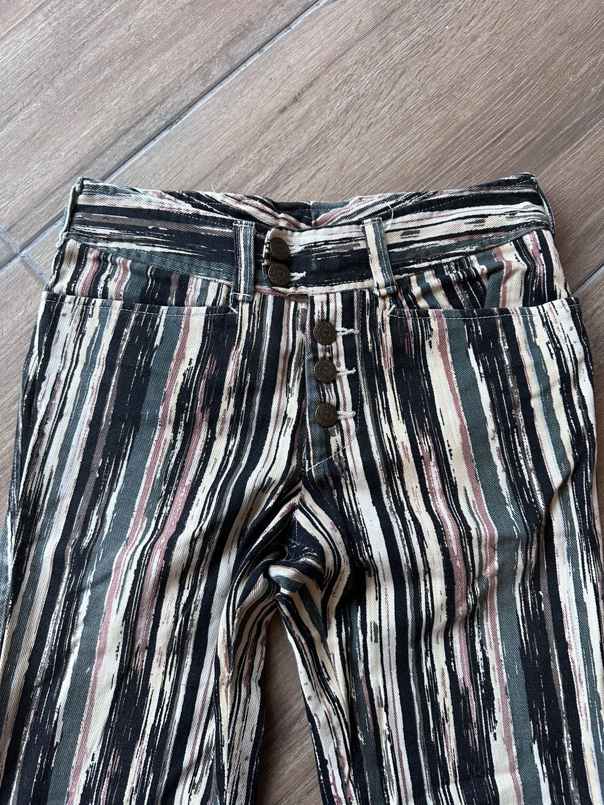 Tornado Mart 2000s Tornado Mart Multicolor Flare Jeans Size 27" / US 4 / IT 40 - 2 Thumbnail