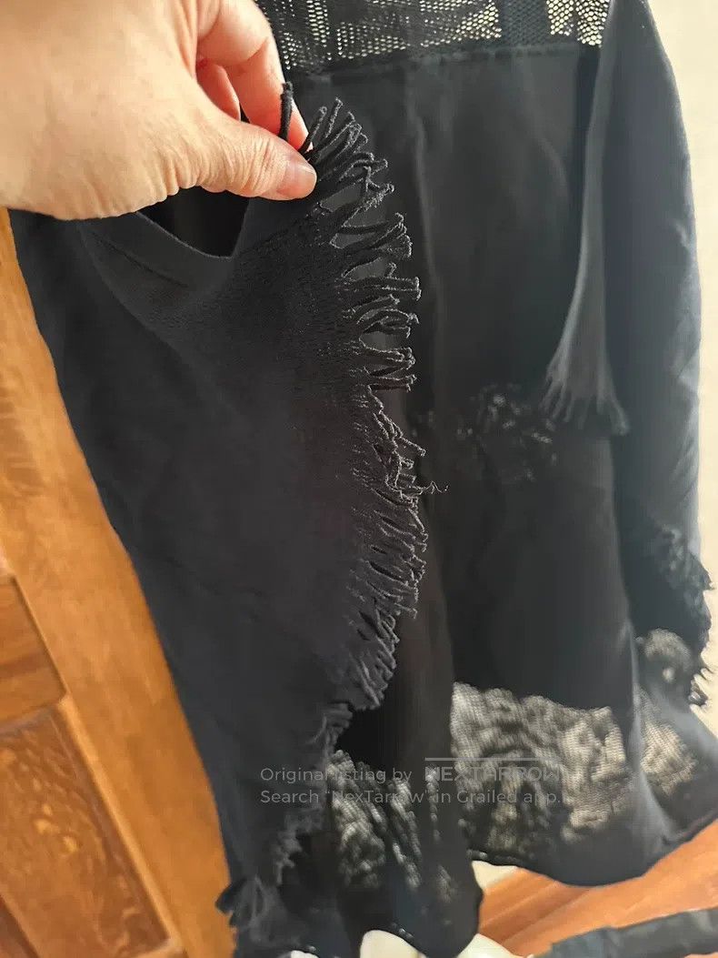 Issey Miyake Issey Miyake Black Mesh Tassel Cover-up Size M / US 6-8 / IT 42-44 - 2 Thumbnail