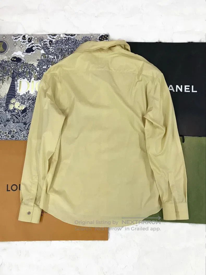 Hermes Hermes Yellow Bow Collar Shirt. Size US M / EU 48-50 / 2 - 2 Thumbnail