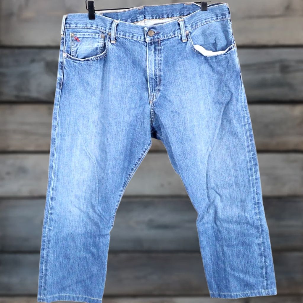 Polo Ralph Lauren VINTAGE Polo Ralph Lauren Jeans Men 38 x 25 Blue Denim Straight Leg 90s Hipster Retro Casual Mens Size US M / EU 48-50 / 2 - 1 Thumbnail