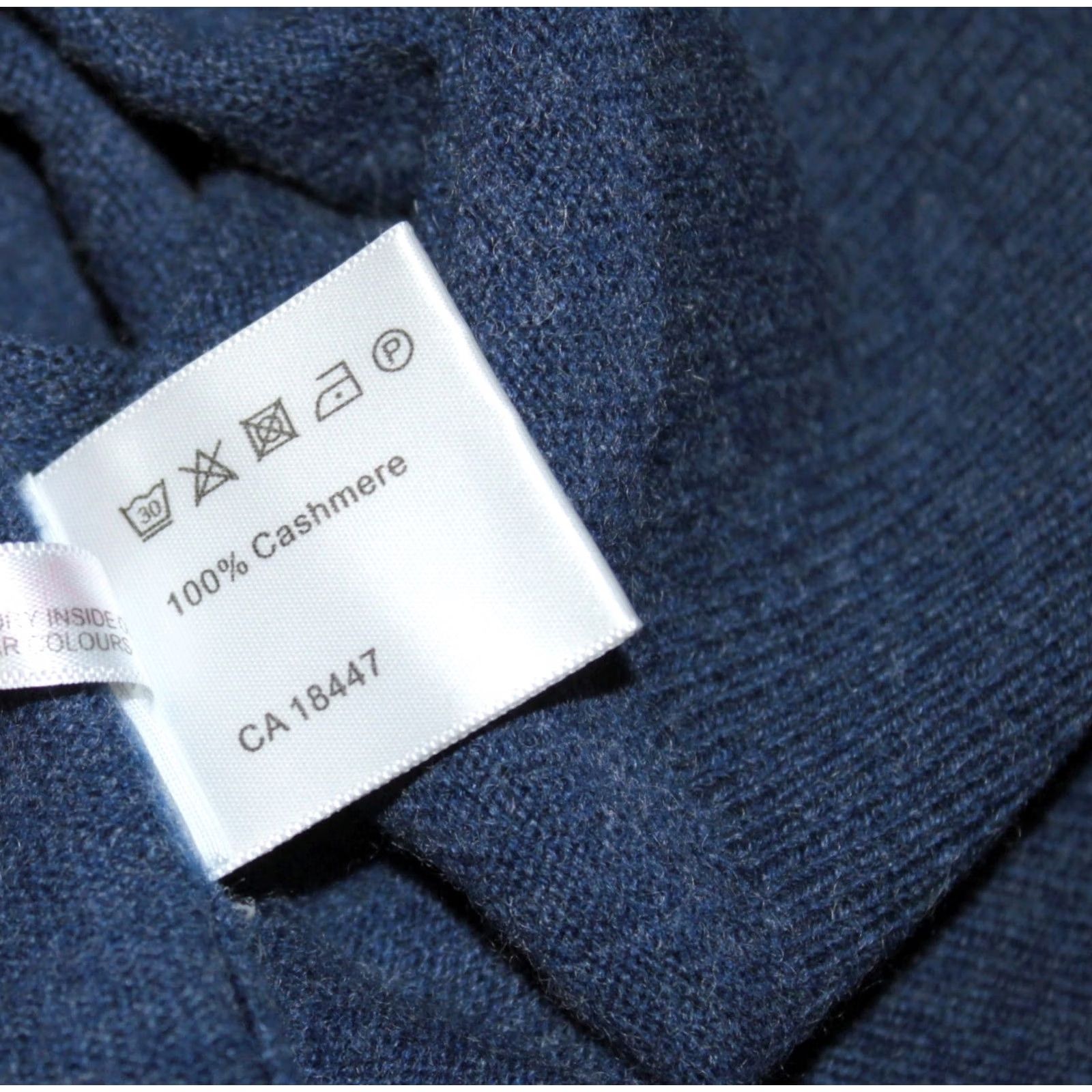 Vintage Stenstroms Jumper Cardigan XL Blue 100% Cashmere Womens Size XL / US 12-14 / IT 48-50 - 7 Thumbnail