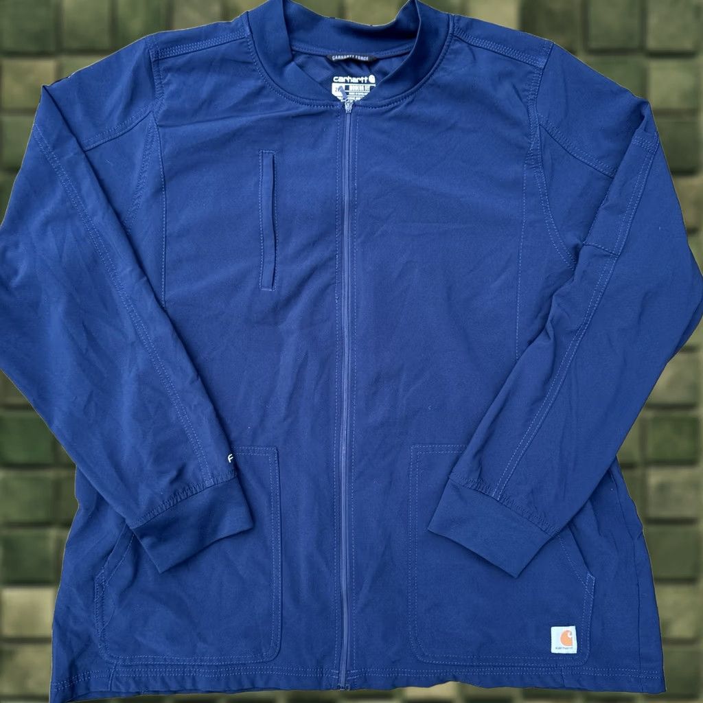 Carhartt Carhartt Jacket Full Zip 2XL Navy Workwear Stretch Utility C82110 Men Size US XXL / EU 58 / 5 - 1 Thumbnail