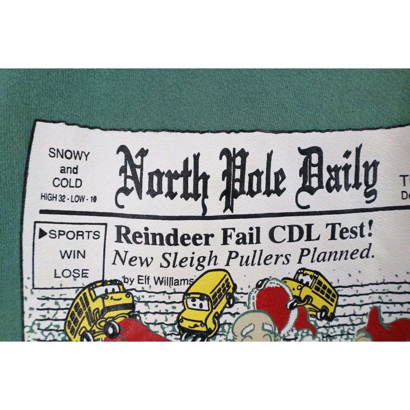 Vintage Vintage 90s Streetwear Faded Christmas Santa Sweatshirt Size US L / EU 52-54 / 3 - 5 Thumbnail