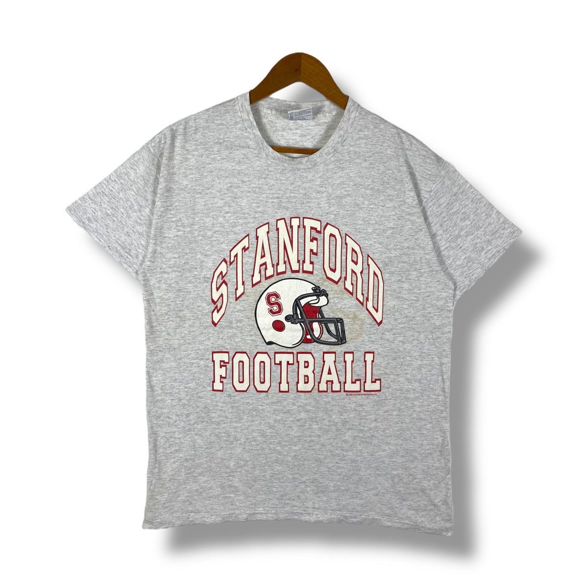 Vintage Vintage 80's University STANFORD FOOTBALL Graphic Tee Shirt Size US L / EU 52-54 / 3 - 1 Thumbnail