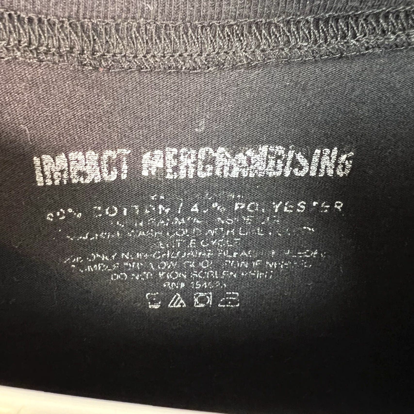 Vintage VINTAGE Impact Merchandising Band T-Shirt Adult 2XL Black Crew Neck Long Sleeve Cotton Blend Size US XXL / EU 58 / 5 - 7 Thumbnail