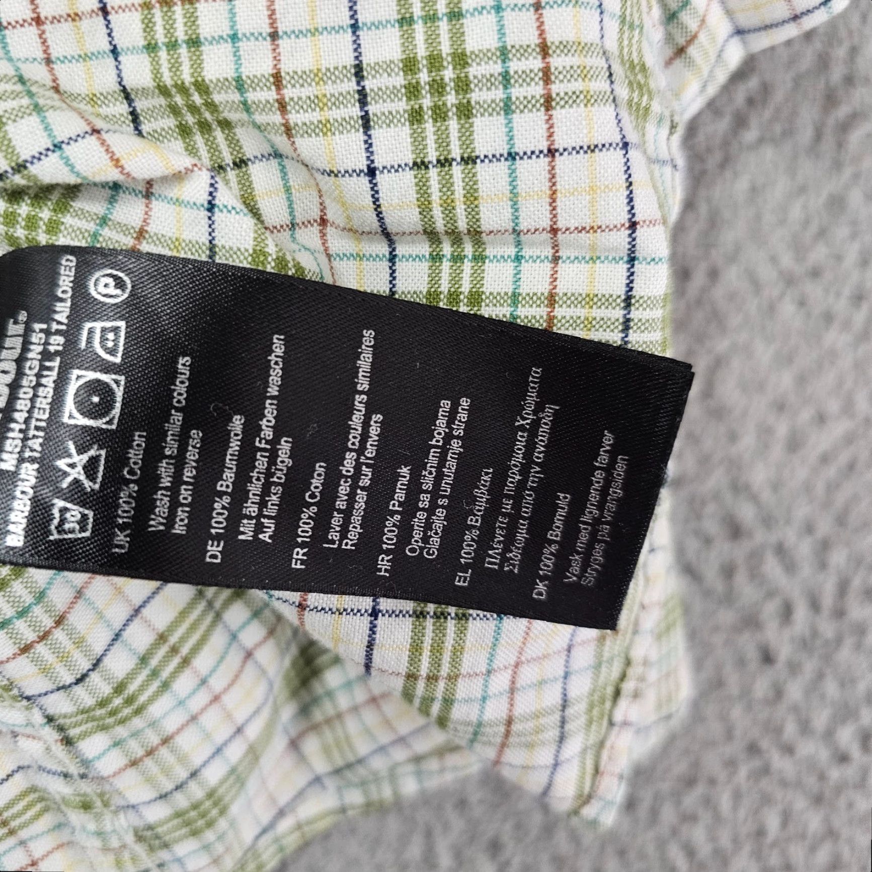 Barbour Barbour Shirt Mens Large Green Check Button-Down Long Sleeve Casual Shirt Size US L / EU 52-54 / 3 - 6 Thumbnail
