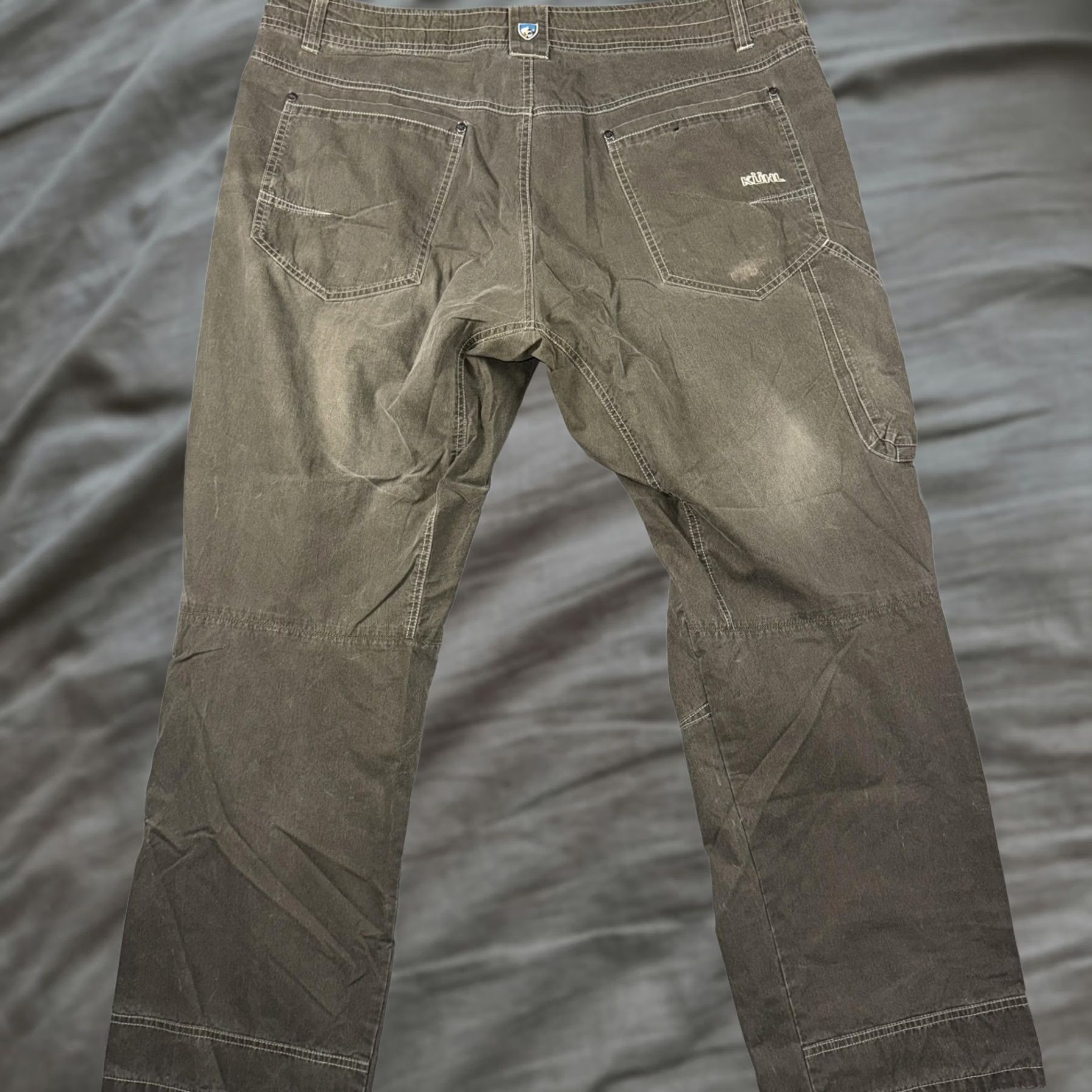 Vintage Kühl Revolvr Pants Mens 40x30 Green Canvas Hiking Outdoor Relaxed Straight Leg 5-Pocket Khaki Oliv e Green Mens Size US 40 / EU 56 - 1 Thumbnail