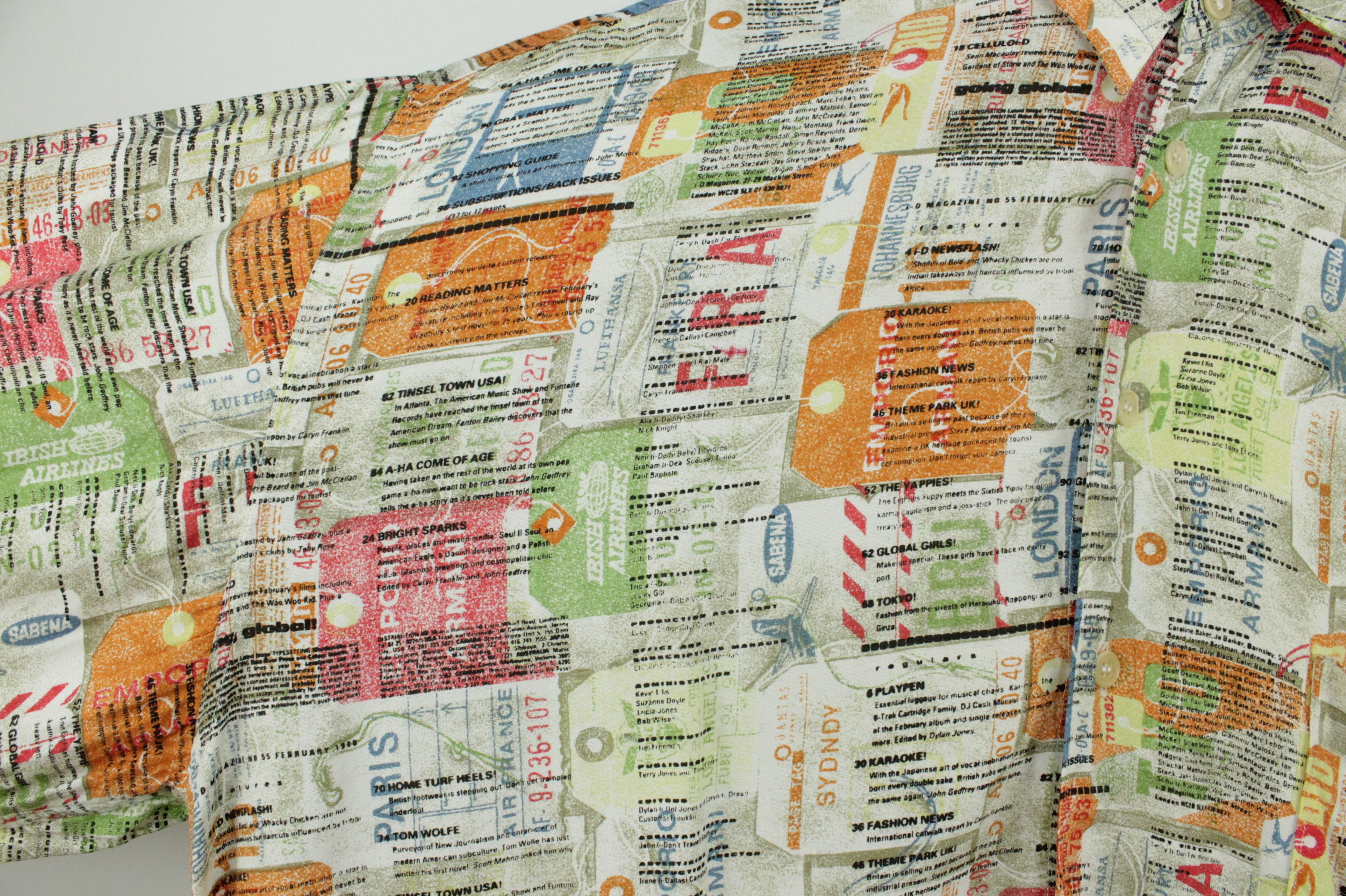 Emporio Armani RARE Vintage Emporio Armani Ticket Pattern Shirt Size US L / EU 52-54 / 3 - 8 Thumbnail