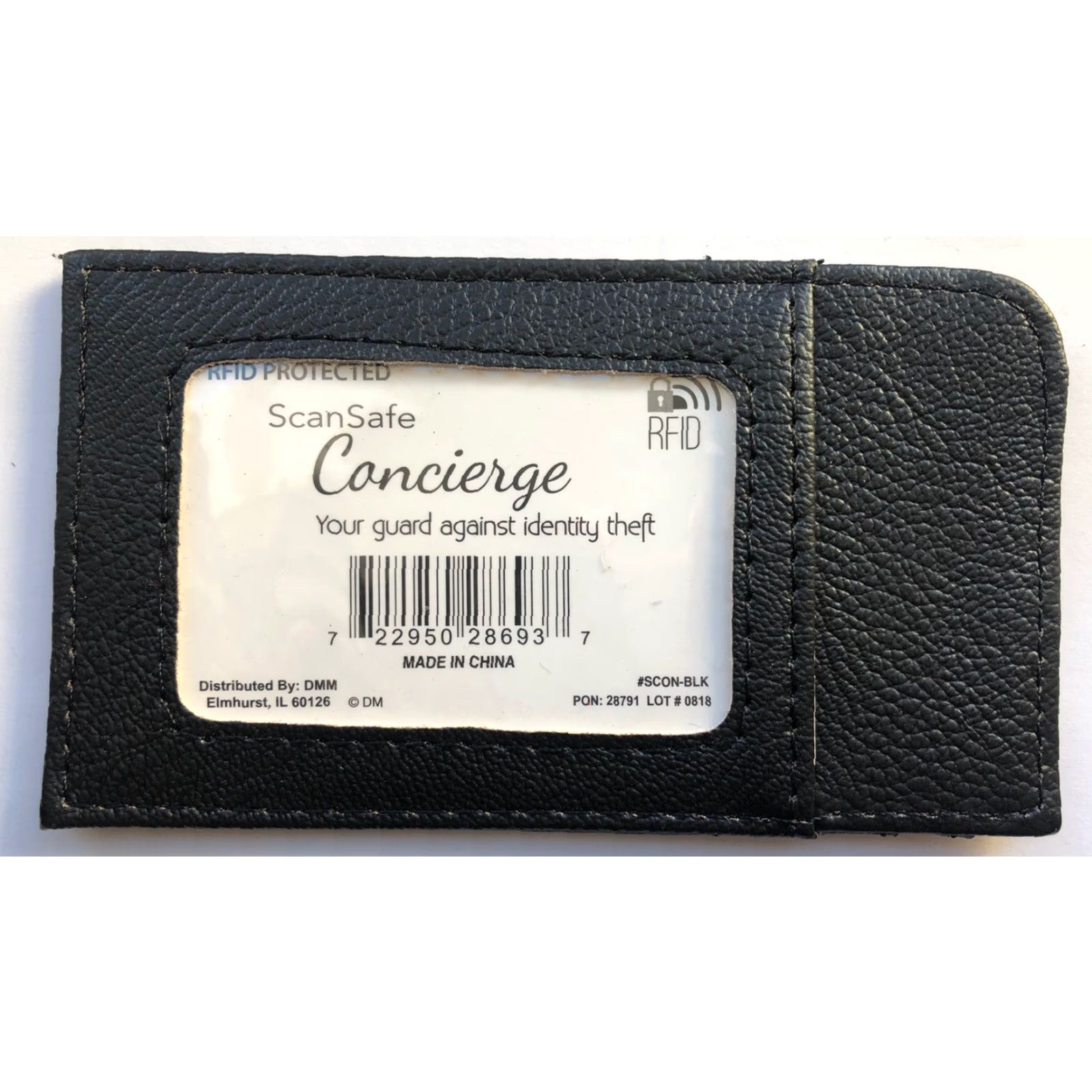 Vintage Concierge Card Case RFID Blocking - Holds 5 cards - Black - Card Wallet - Women - One Size Size ONE SIZE - 2 Thumbnail
