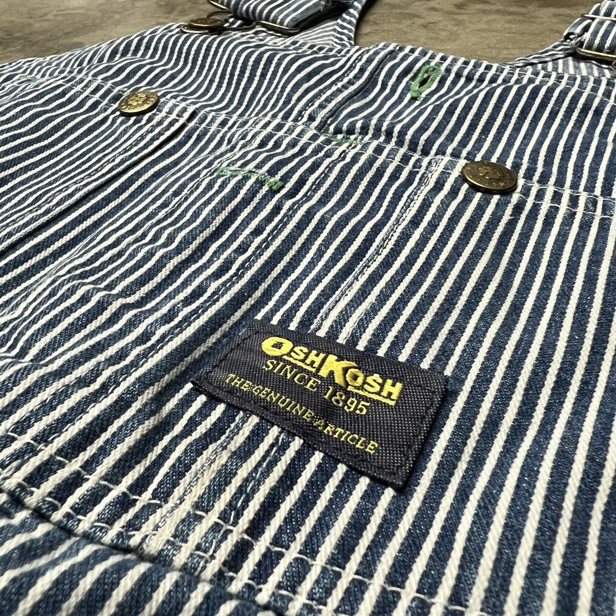 Oshkosh × Vintage Vintage 60’s OshKosh Bgosh Vestbak Hickory Stripe Overalls Size US 44 / EU 60 - 3 Thumbnail