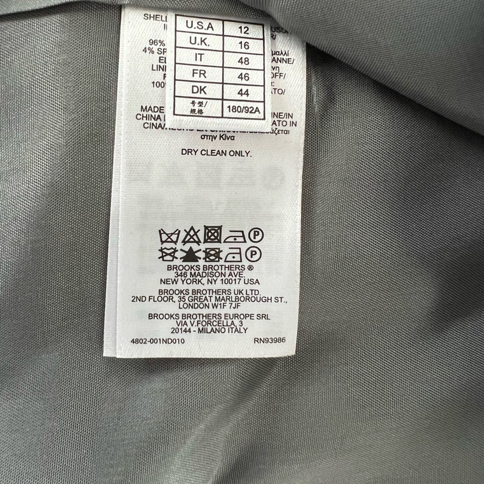 Brooks Brothers Brooks Brothers Classic Fit Women’s Blazer Tollegno 1900 Size XL / US 12-14 / IT 48-50 - 9 Thumbnail