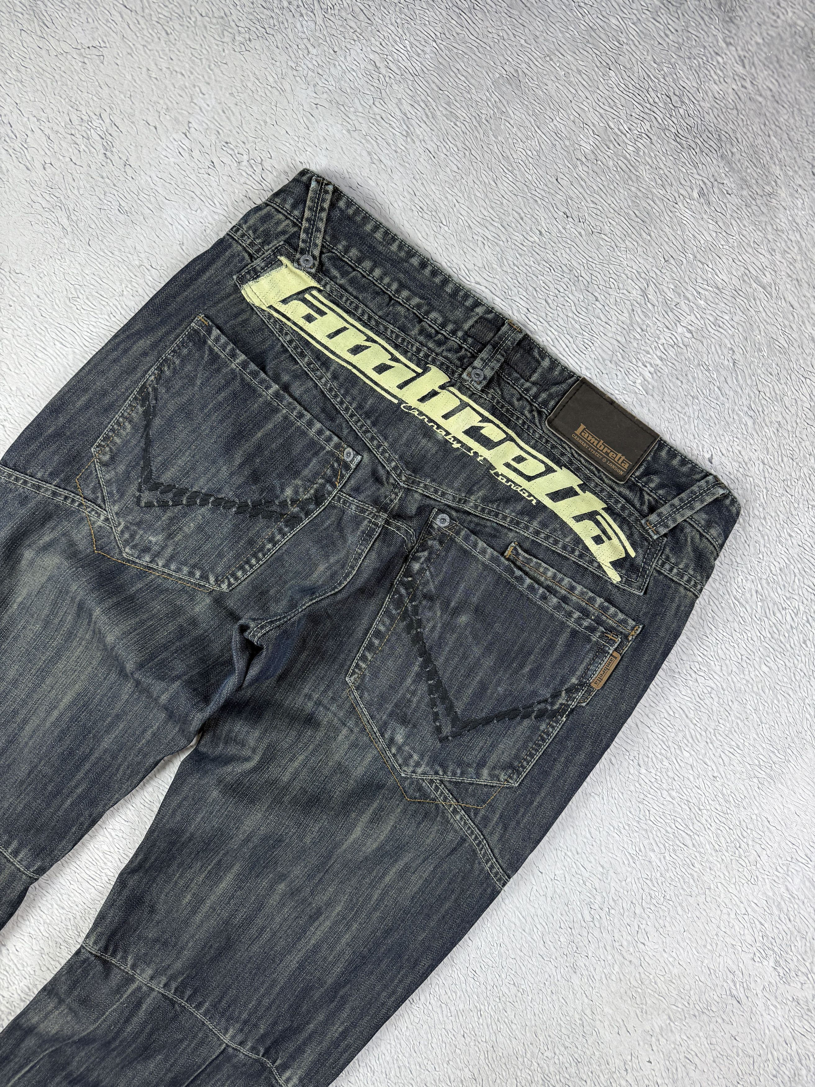 JNCO Lambretta Jeans Vintage Easy Fit Straight Leg Streetwear Size US 38 / EU 54 - 2 Thumbnail
