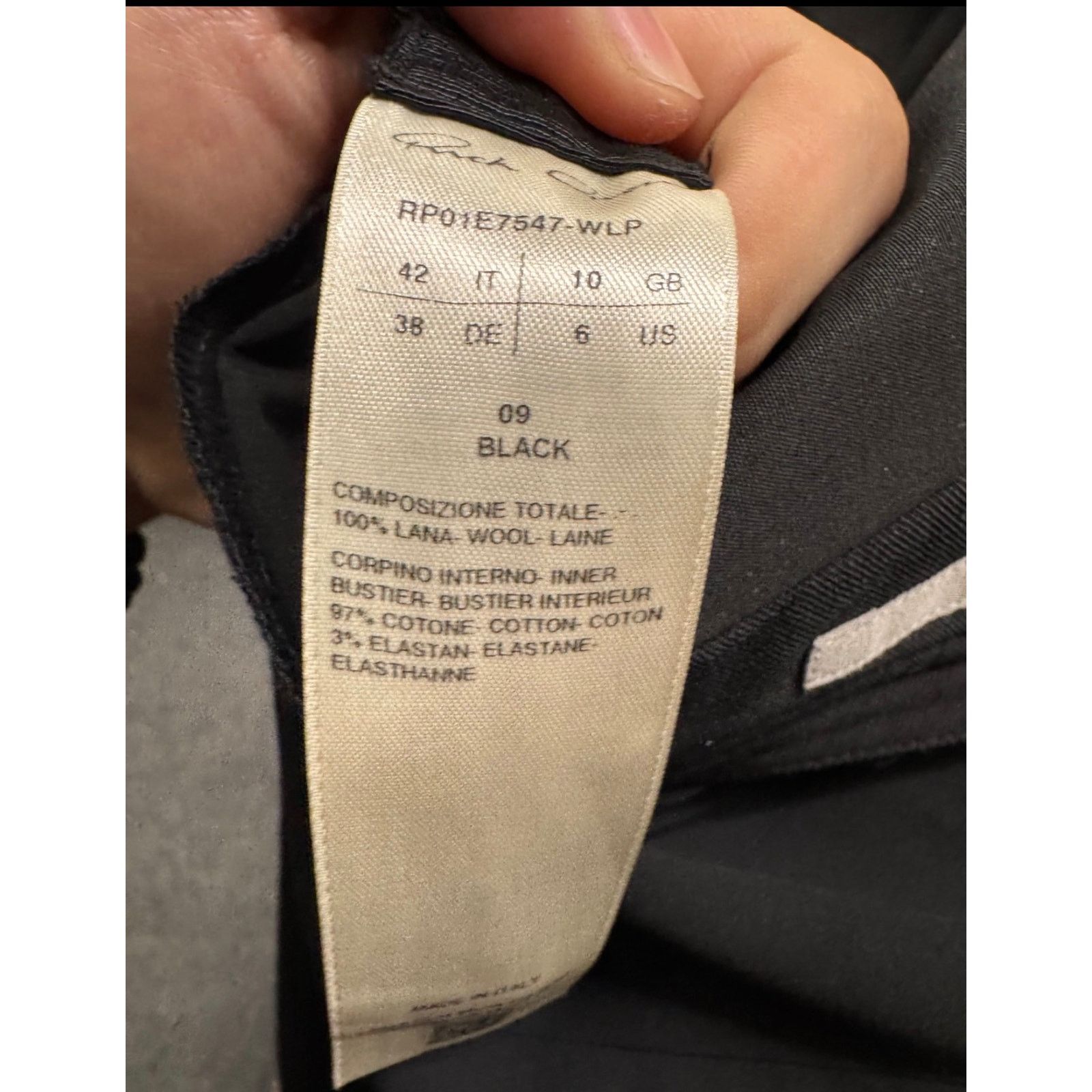 Rick Owens Rick Owens Open Shoulder Elegant Black Wool Dress US6/M Size M / US 6-8 / IT 42-44 - 7 Thumbnail