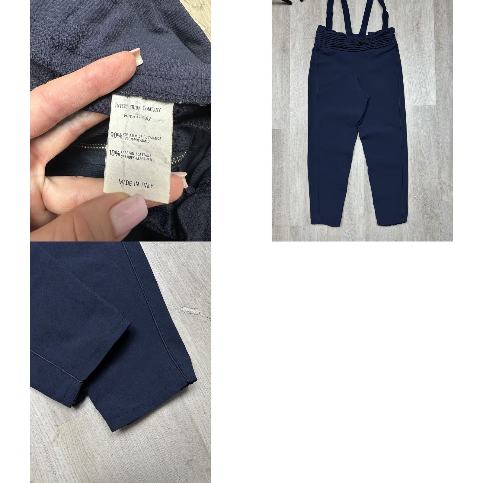 Gloverall Marithe + Francois Girbaud 90s Vintage Pants Overall Womens M Blue Polyamide Zipper Overalls 90s Theme Vintage Size 32" / US 10 / IT 46 - 8 Thumbnail