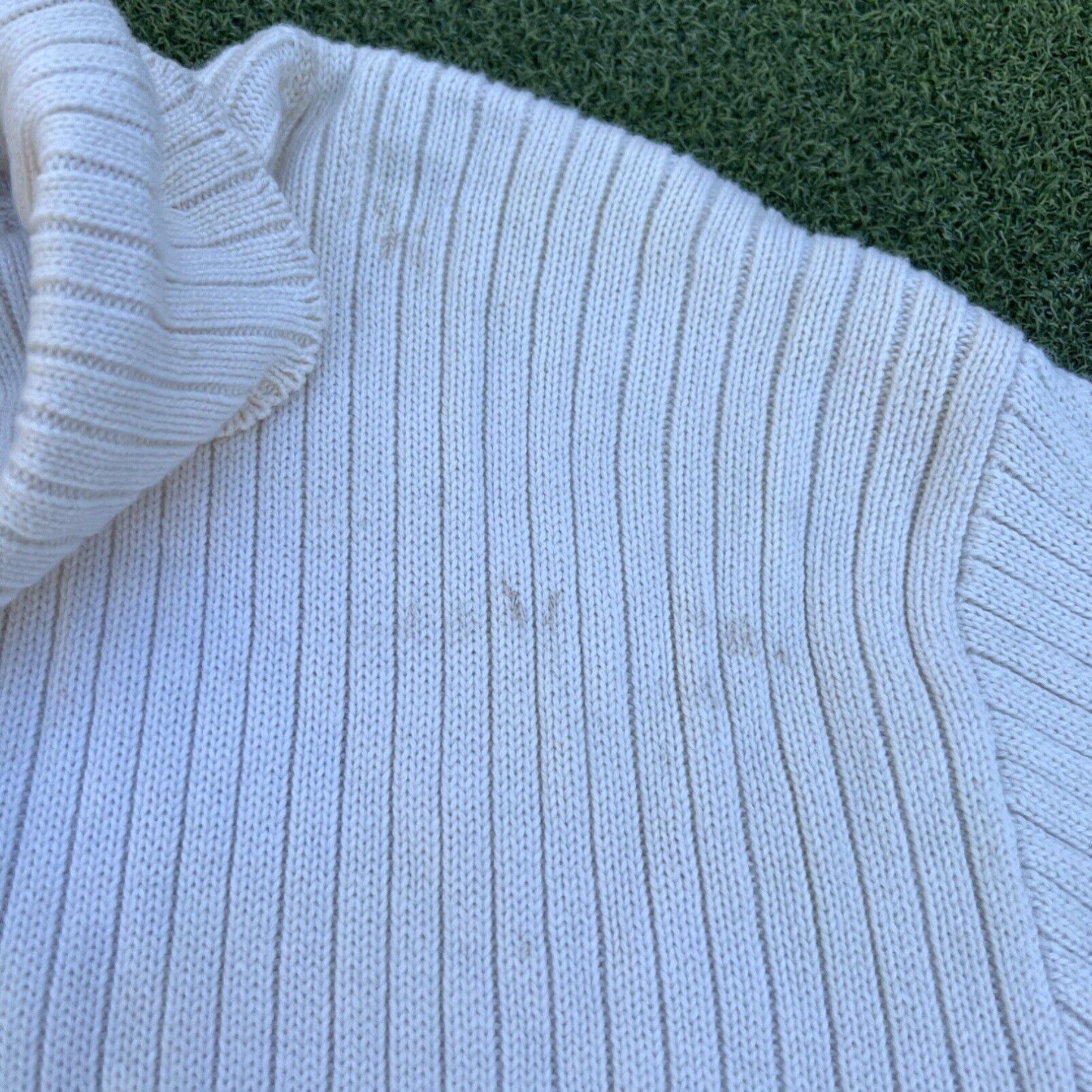 Ralph Lauren Vtg 90s Ralph Lauren Polo Jeans Co. Turtleneck Sweater Men's 2XL Strip Knit Flag Size US XXL / EU 58 / 5 - 3 Thumbnail
