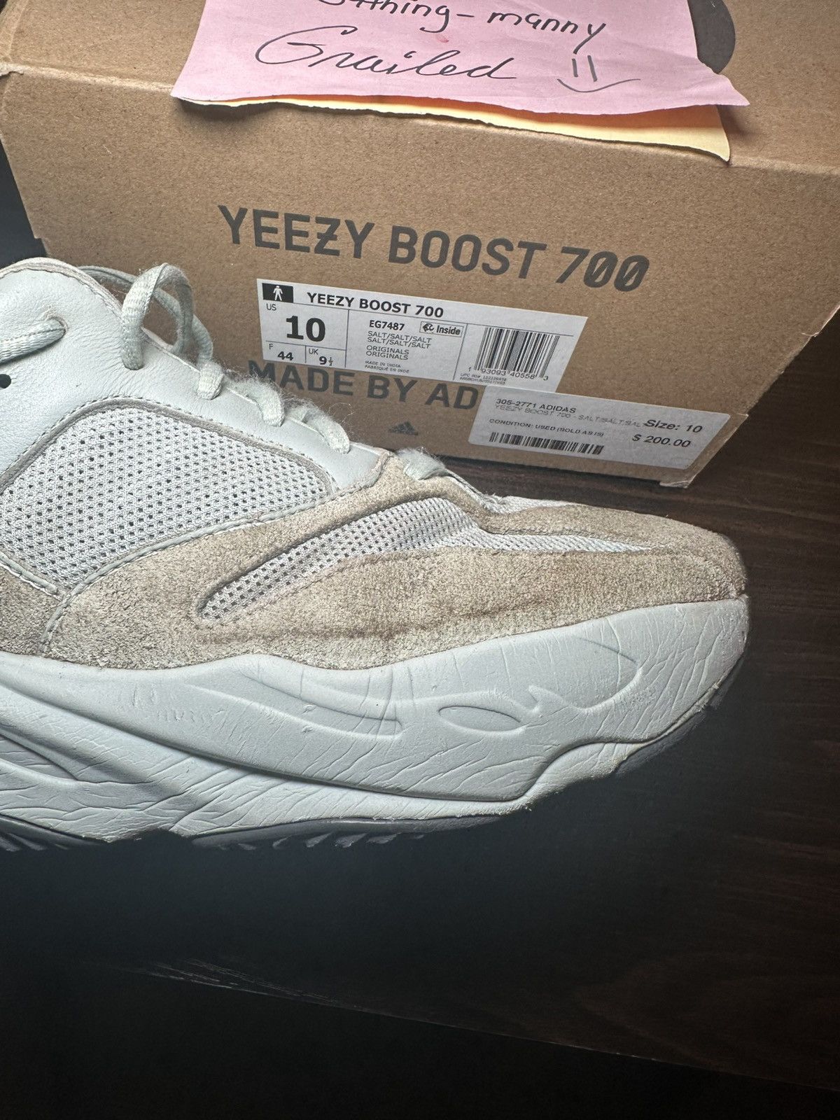 Adidas × Yeezy Adidas Yeezy boost 700 “Salt” size 10 Size US 10 / EU 43 - 4 Thumbnail