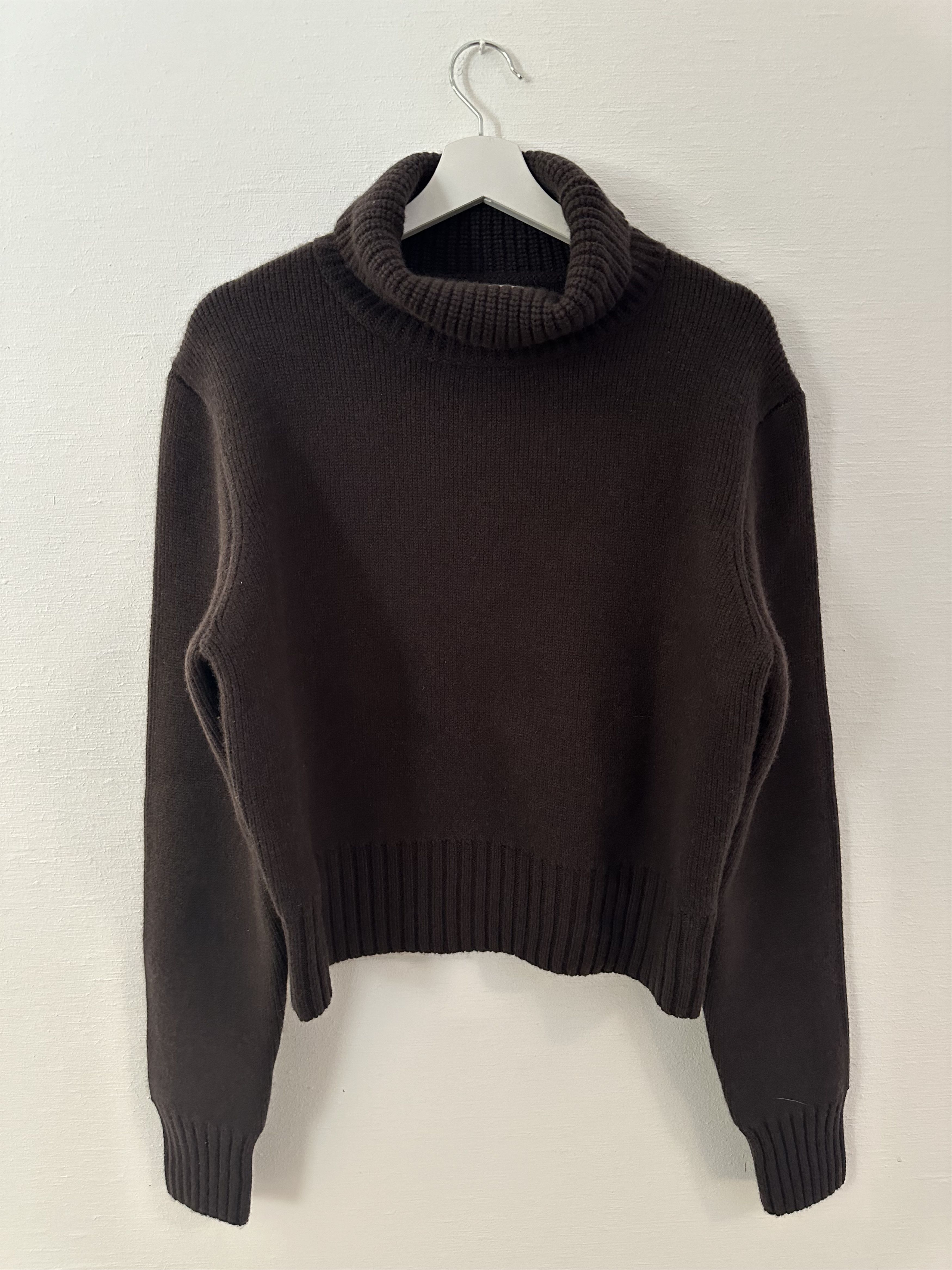 KHAITE Chocolate Brown Cashmere Jovie Sweater Size L / US 10 / IT 46 - 1 Thumbnail