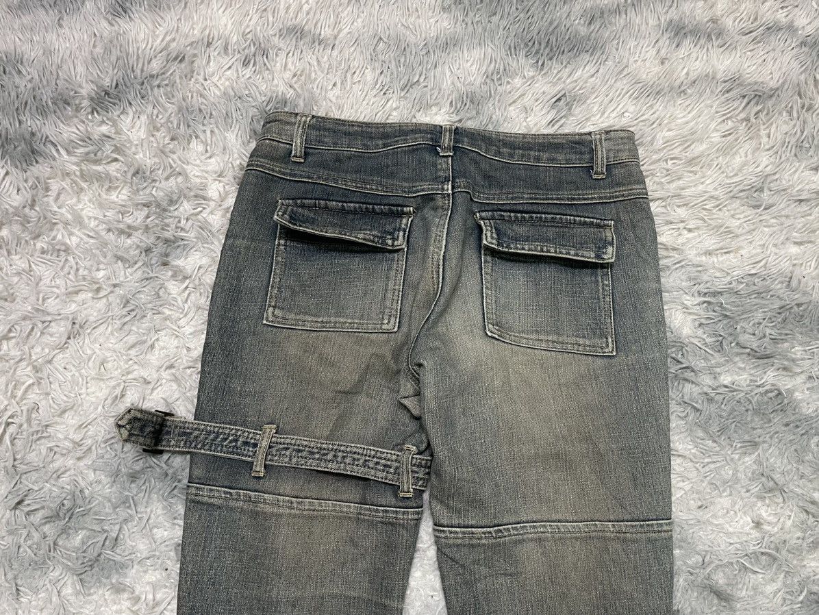 20471120 2000s PPFM INSPIRED FLARE BONDAGE JEANS RARE DESIGN Size US 31 - 13 Thumbnail