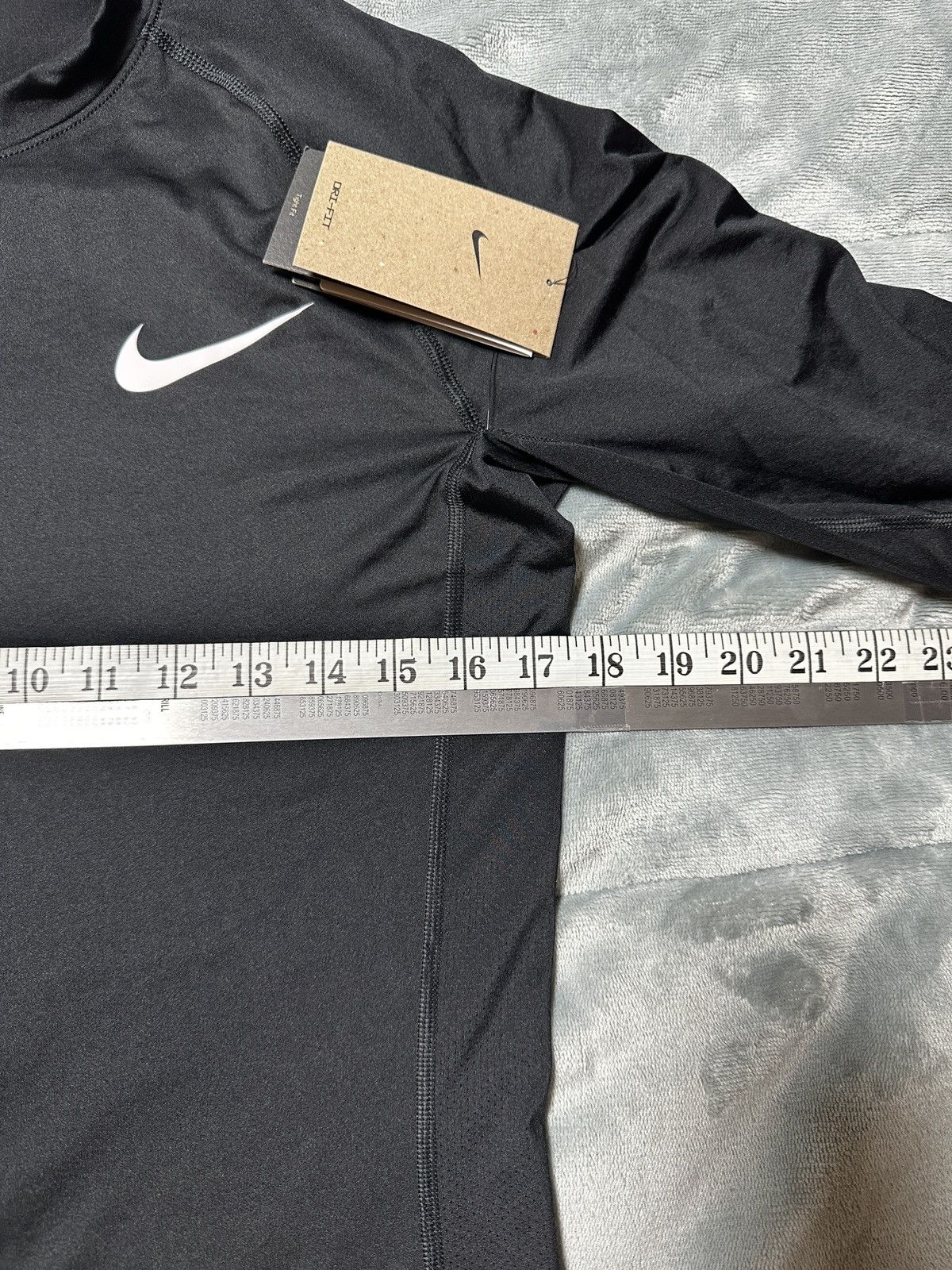 Nike New Nike PRO Dri-FIT Black Tight Fit Long Sleeve Top Swoosh Size US XXL / EU 58 / 5 - 6 Thumbnail
