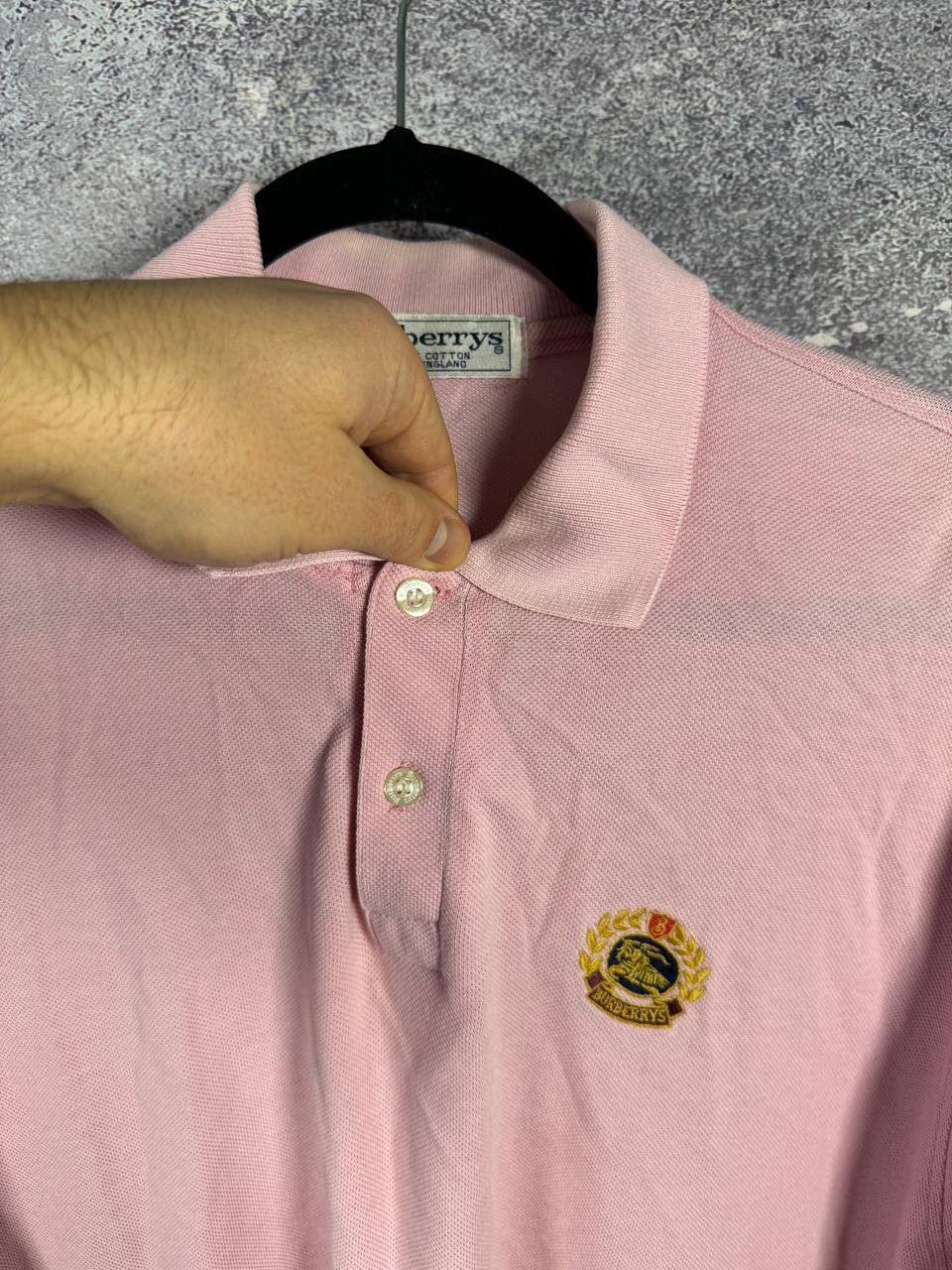 Burberry × Vintage Vintage Burberrys Pink Polos Logo 2XL Size Oldmoney Size US XXL / EU 58 / 5 - 11 Thumbnail