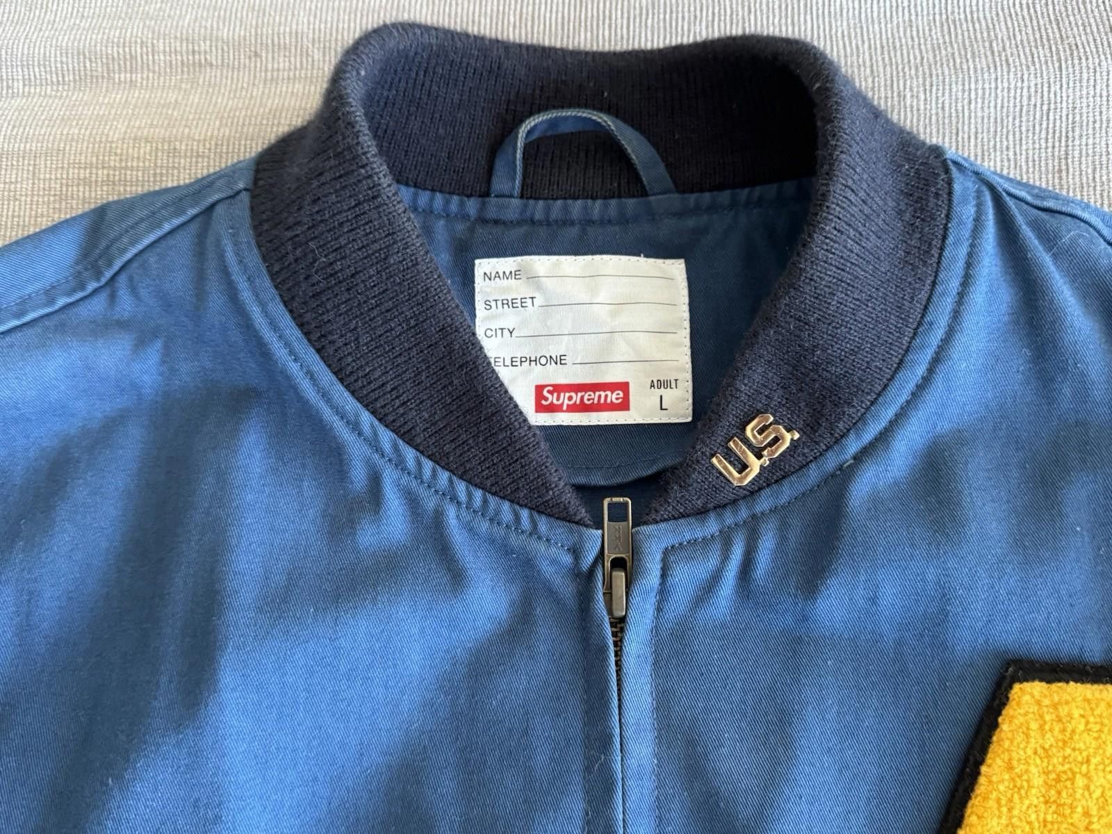 Supreme Supreme SS13 Size L Cadet Varsity Red Letterman Jacket Blue Size US L / EU 52-54 / 3 - 4 Thumbnail