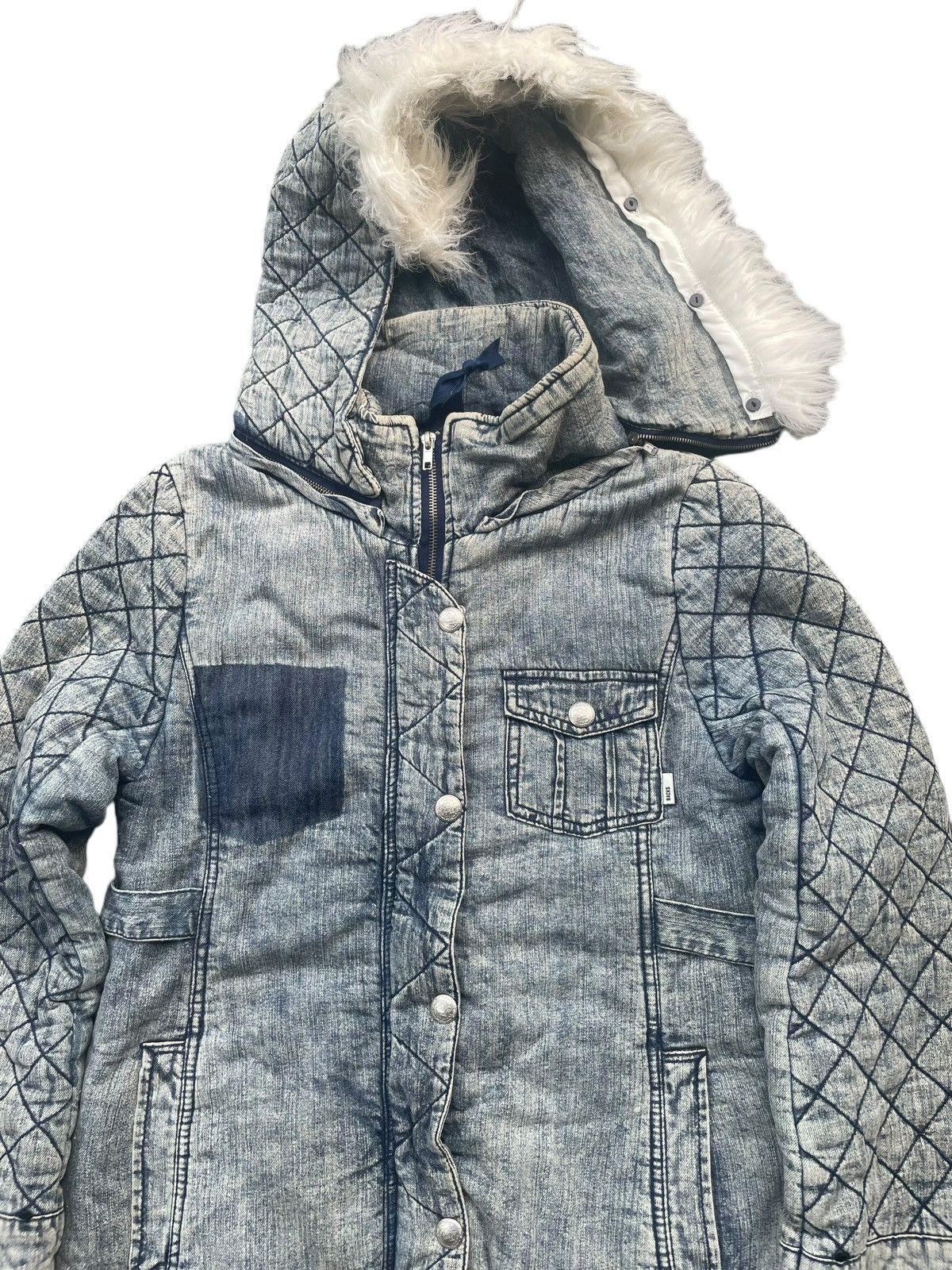 Japanese Brand Backs Denim Parka Jacket Size S / US 4 / IT 40 - 3 Thumbnail
