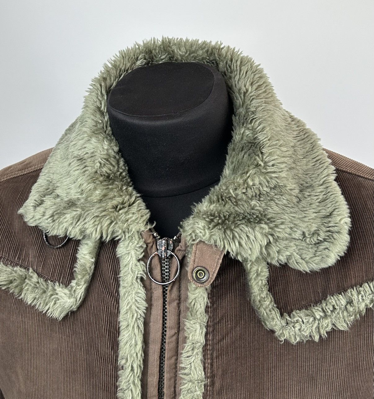 Diesel Vintage DIESEL Corduroy Sherpa Trucker Jacket XL Y2K Size US XL / EU 56 / 4 - 2 Thumbnail