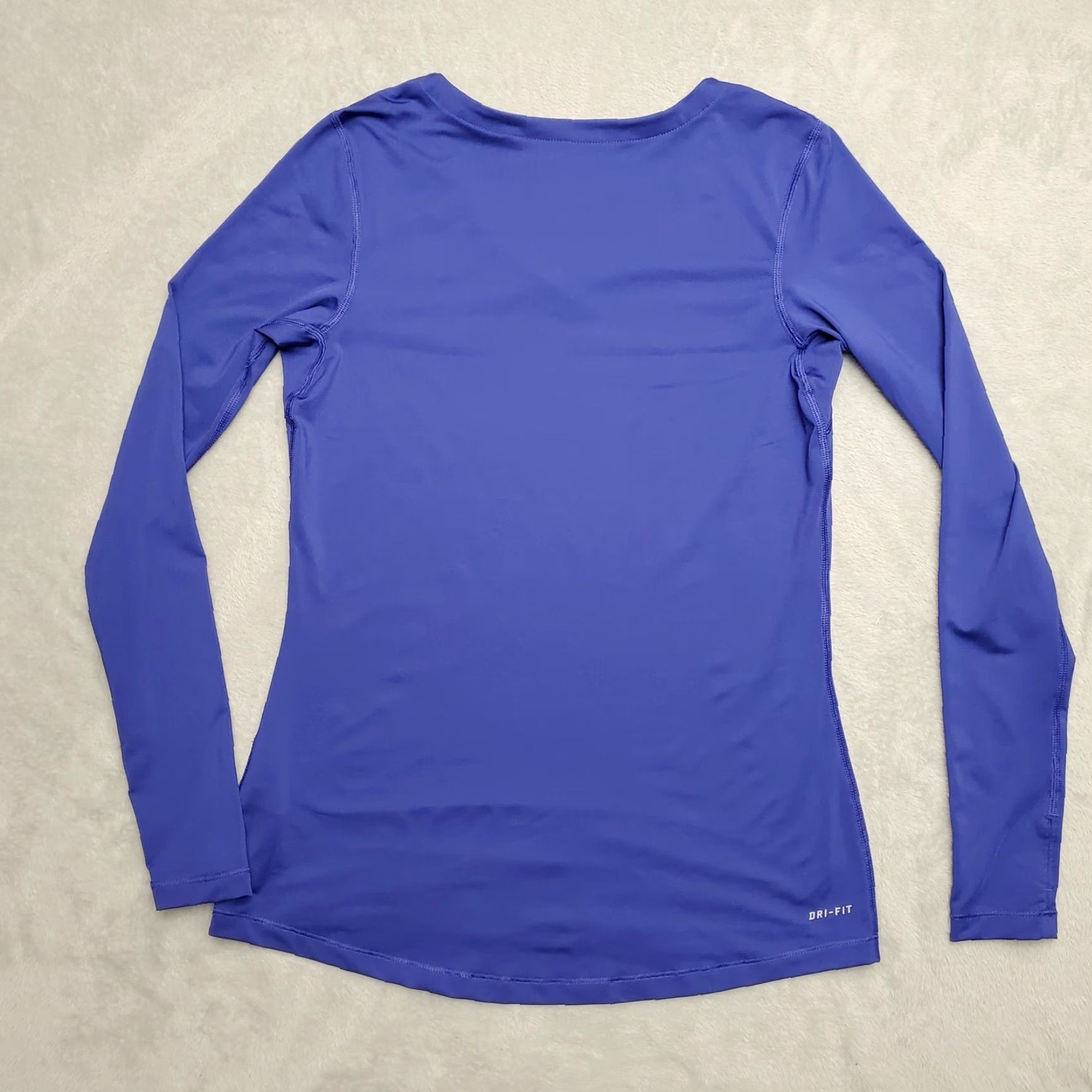 Nike Nike Pro shirt Womens L Blue V-neck Long Sleeve Pullover Casual Sport Top Size L / US 10 / IT 46 - 7 Thumbnail