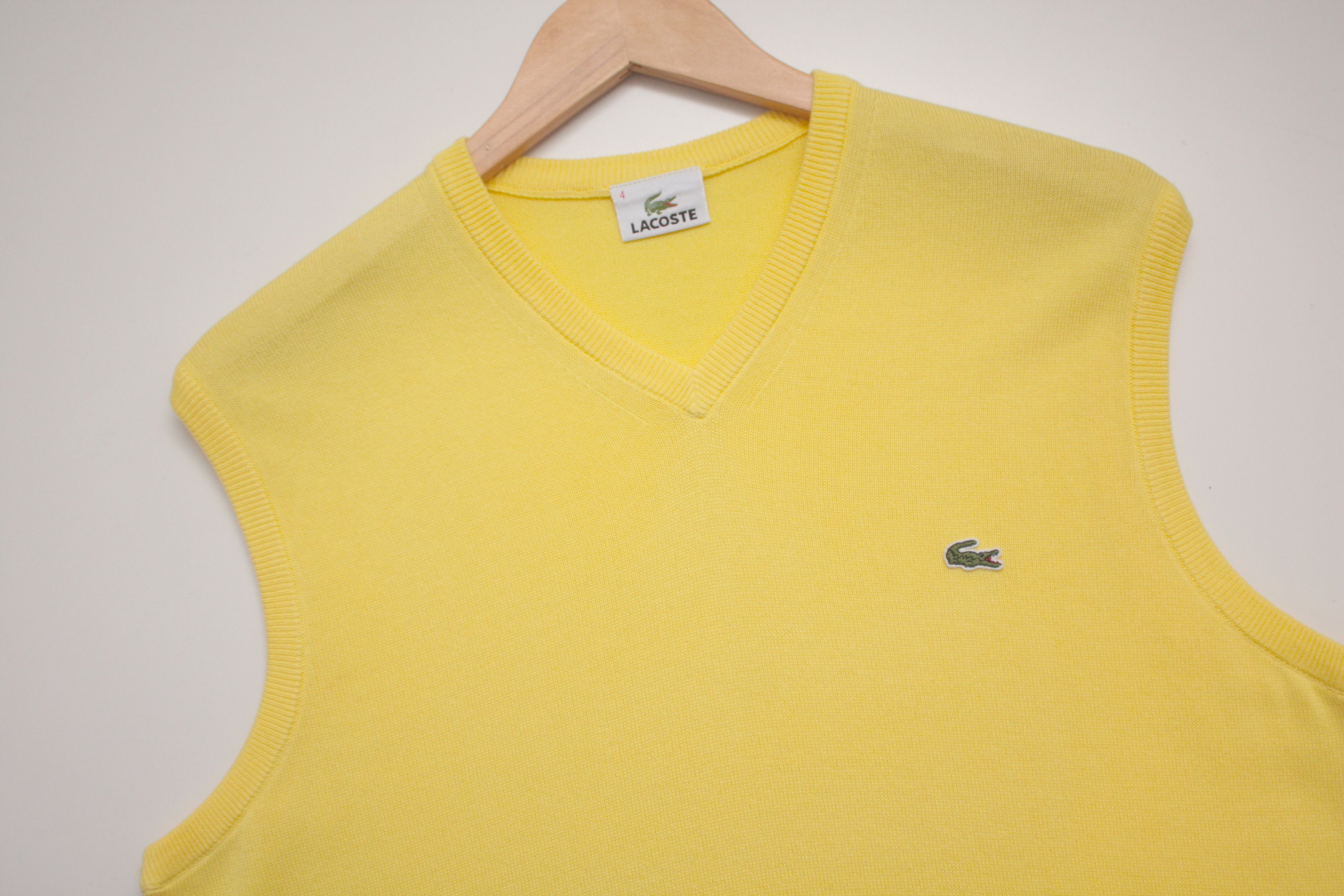 Lacoste Lacoste Yellow Vintage Cotton Vest Men's Medium Size US M / EU 48-50 / 2 - 3 Thumbnail