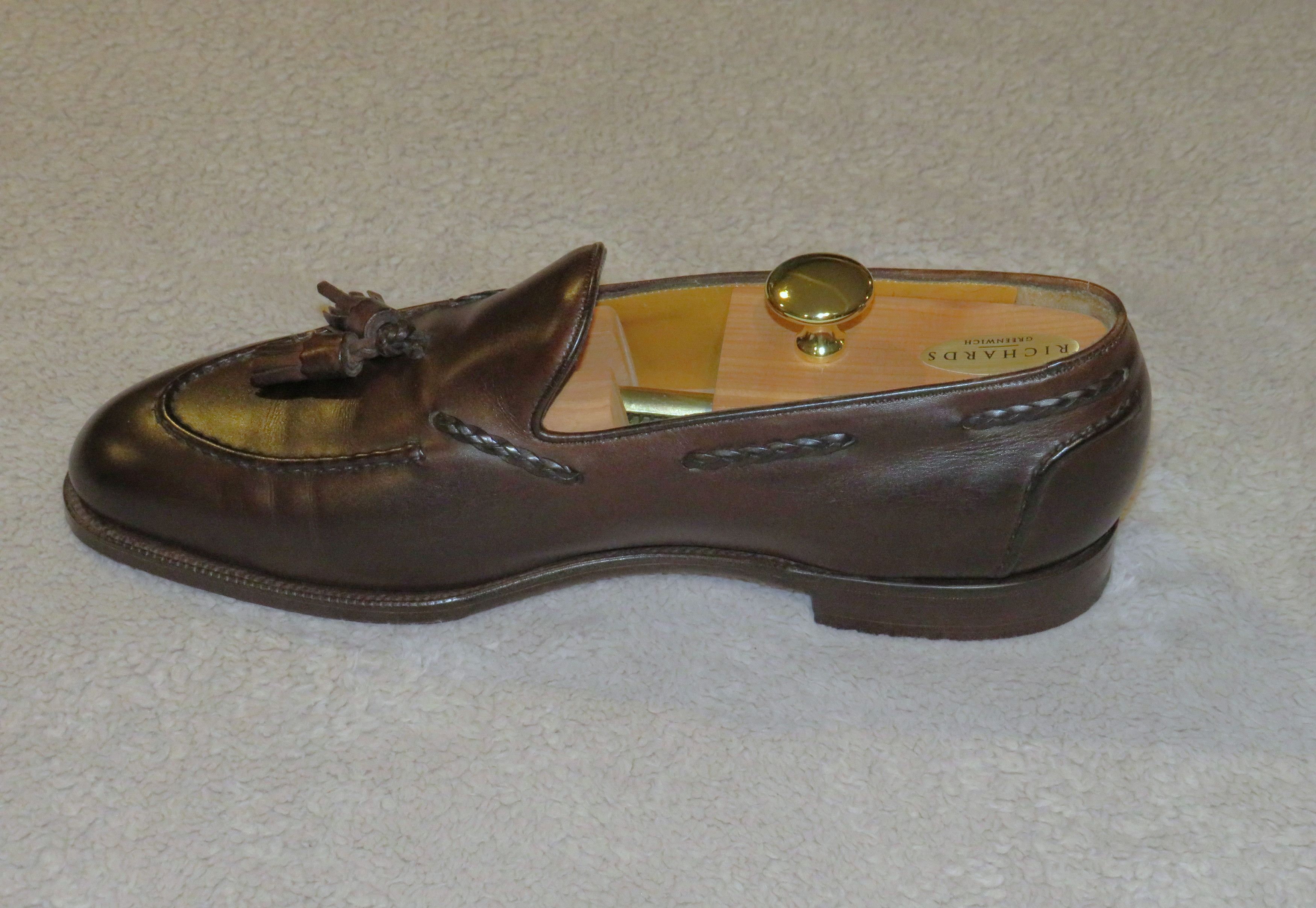 Edward Green Belgravia Dark Oak Antique Loafers 10.5 C NWB Size US 10.5 / EU 43-44 - 3 Thumbnail