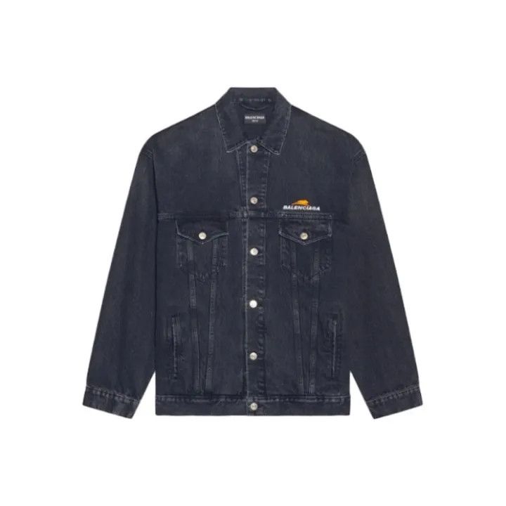 Balenciaga Balenciaga SS22 Tiger Logo Denim Jacket 0079 Size US M / EU 48-50 / 2 - 1 Thumbnail