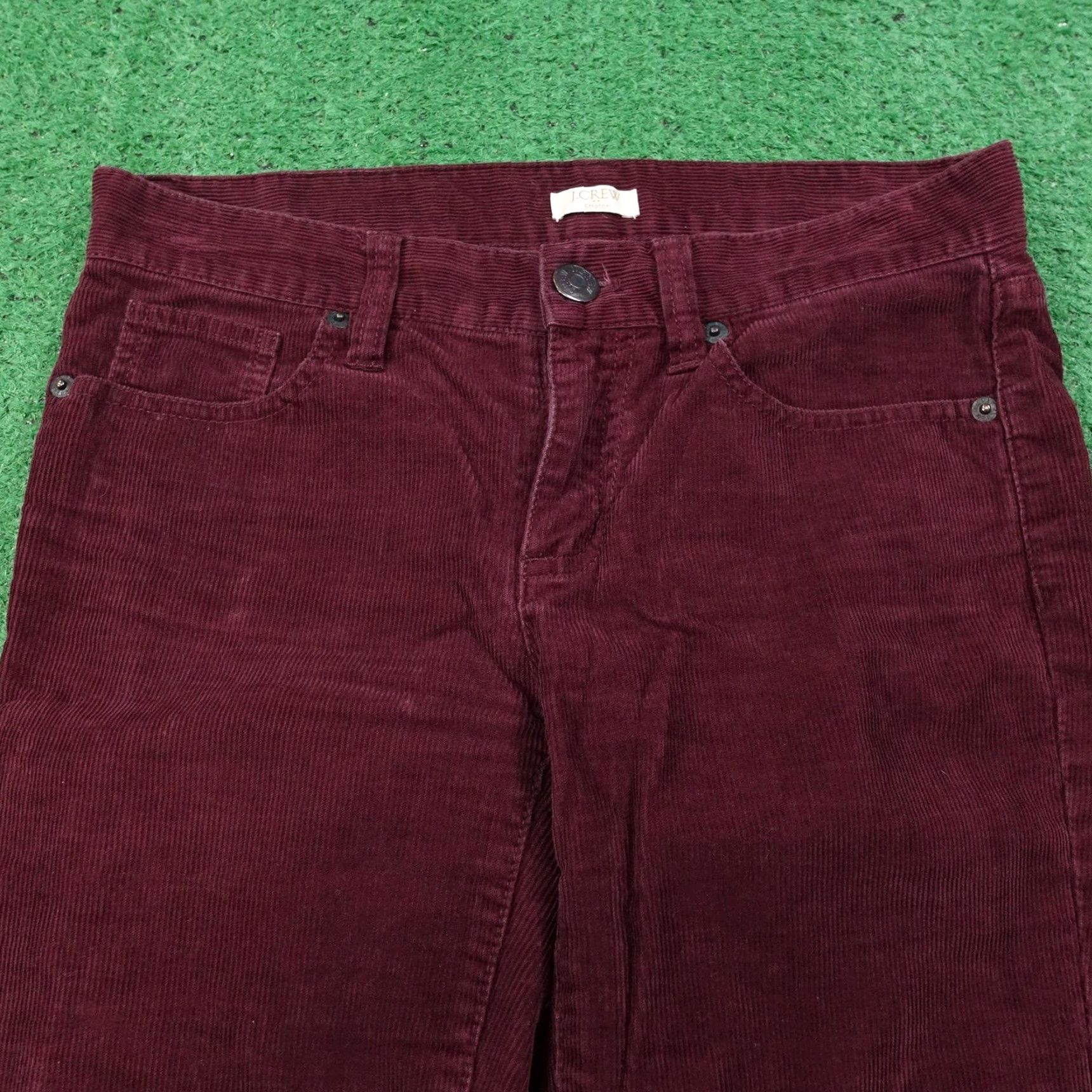 J.Crew J.Crew Burgundy Corduroy Pants Womens 25 Skinny Jegging Stretch 5 Pocket Mid Rise Size 42" / US 20 - 2 Thumbnail