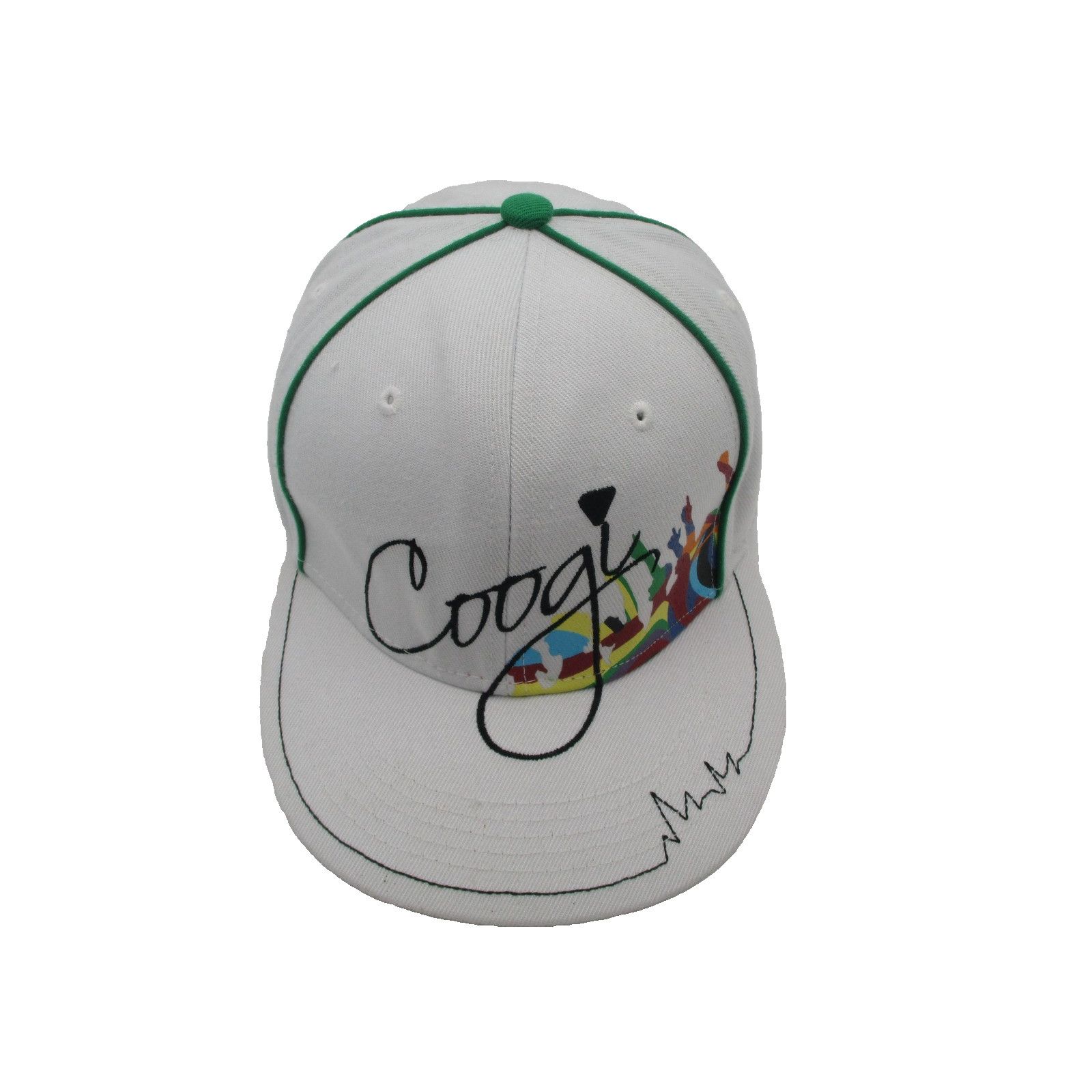 Coogi Coogi Hat Cap Fitted Mens 7 3/4 White Colorful Graphic Twill Size ONE SIZE - 5 Thumbnail