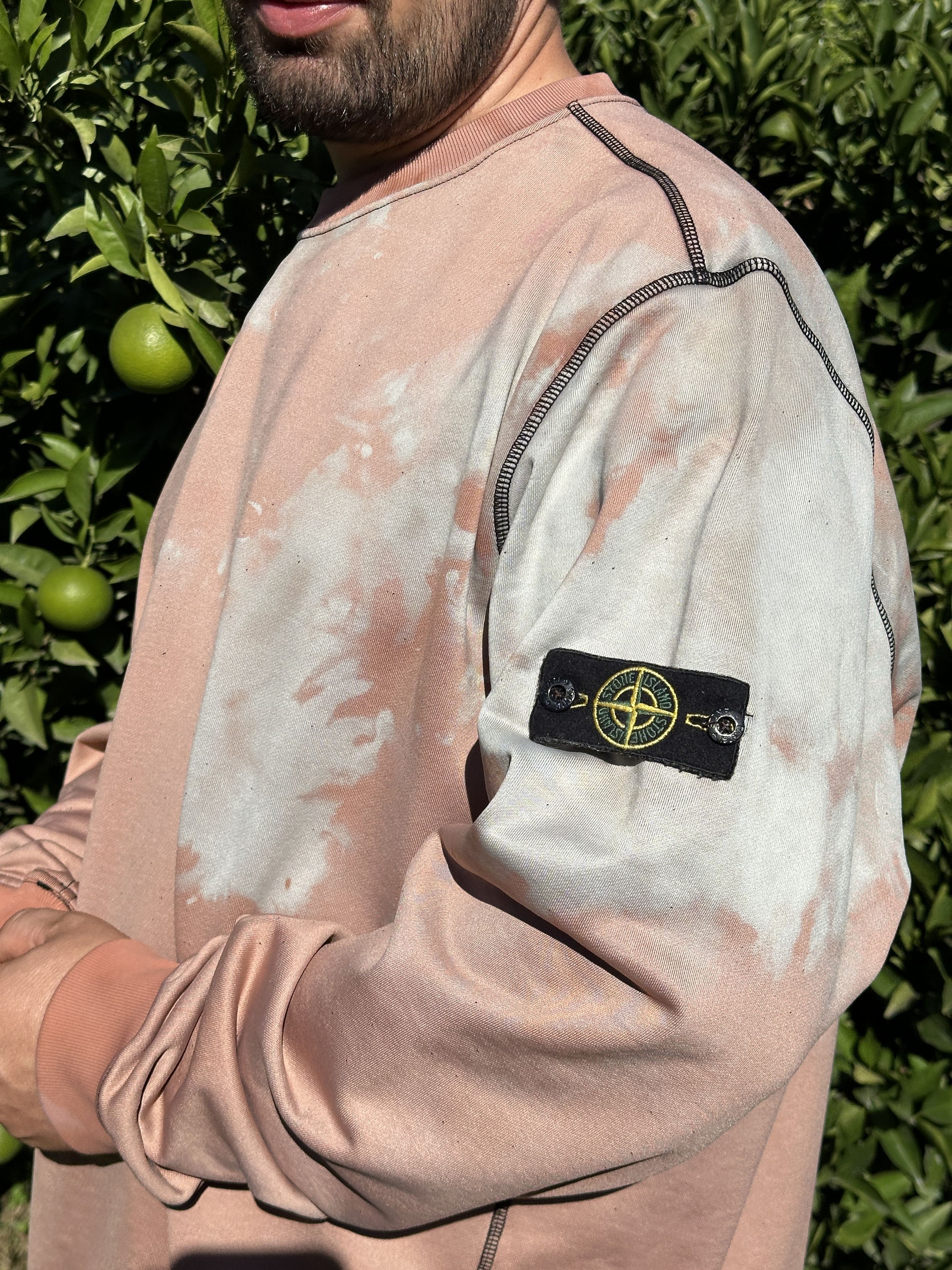 Stone Island Stone Island Bleached Off Dye Treatment Pullover Size 3XL Size US XXL / EU 58 / 5 - 7 Thumbnail