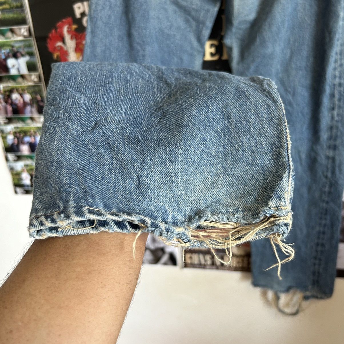 Vintage Vintage Iron HR Market Selvedge Distressed Denim Size US 30 / EU 46 - 14 Thumbnail