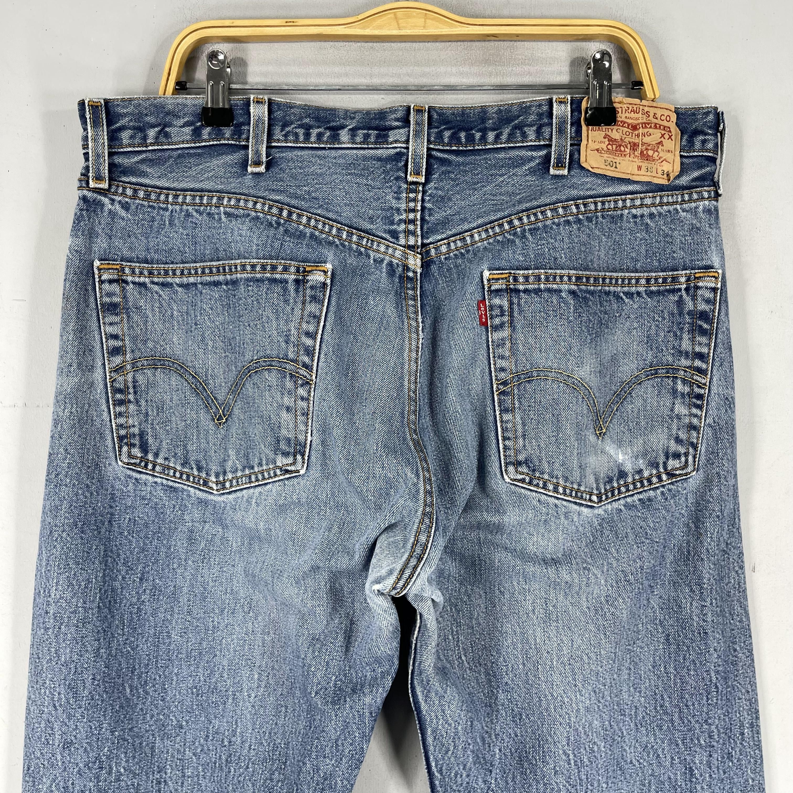 Levi's × Vintage W38 L34 Vintage Levis 501 Distressed Reinforced Dirty Jeans Size US 38 / EU 54 - 15 Thumbnail