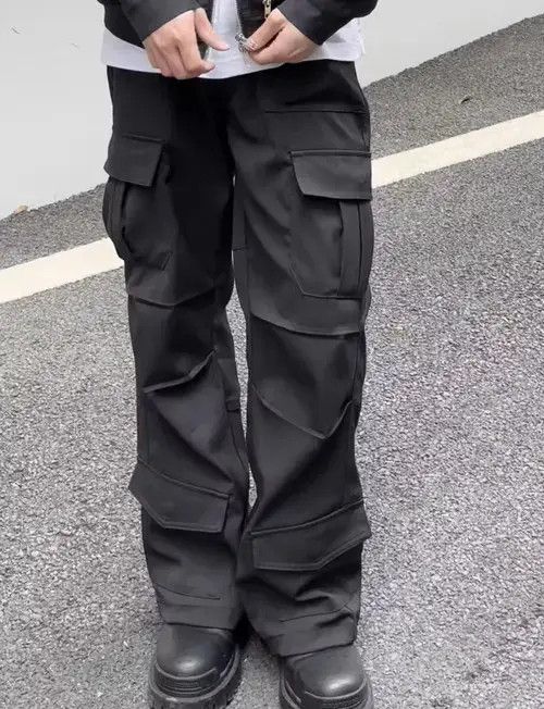 Designer × Japanese Brand × Vintage utility baggy flared cargo pants Size US 32 / EU 48 - 3 Thumbnail