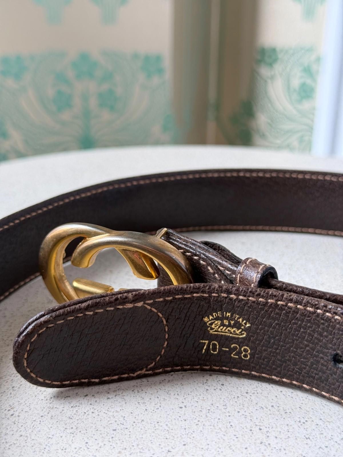 Gucci Vinatge Gucci Monogram Interlocking GG Womens Belt 70 / 28 Size ONE SIZE - 5 Thumbnail