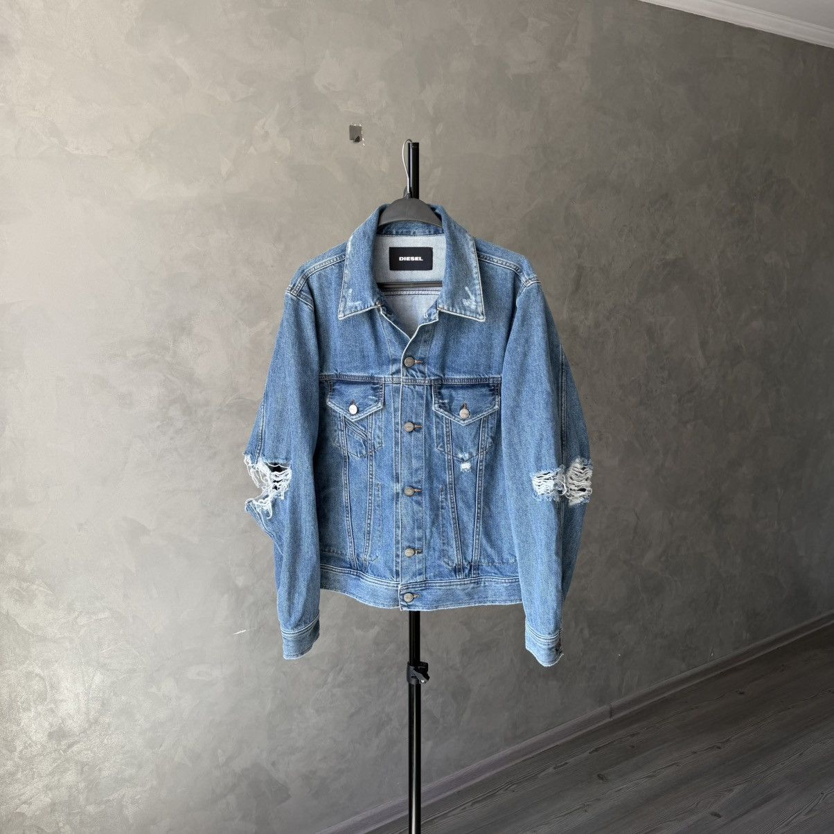 Diesel Rare Diesel D-Robyn Distressed Elbows Denim Jacket M Size US M / EU 48-50 / 2 - 1 Thumbnail