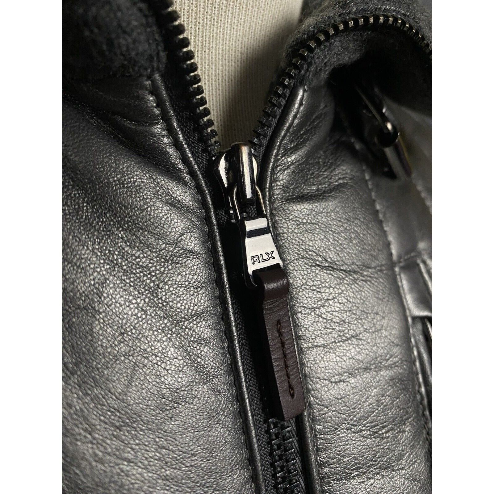 Ralph Lauren Ralph Lauren Men's Mettalic Gray Quilted Leather Wool Jacket Size US S / EU 44-46 / 1 - 8 Thumbnail