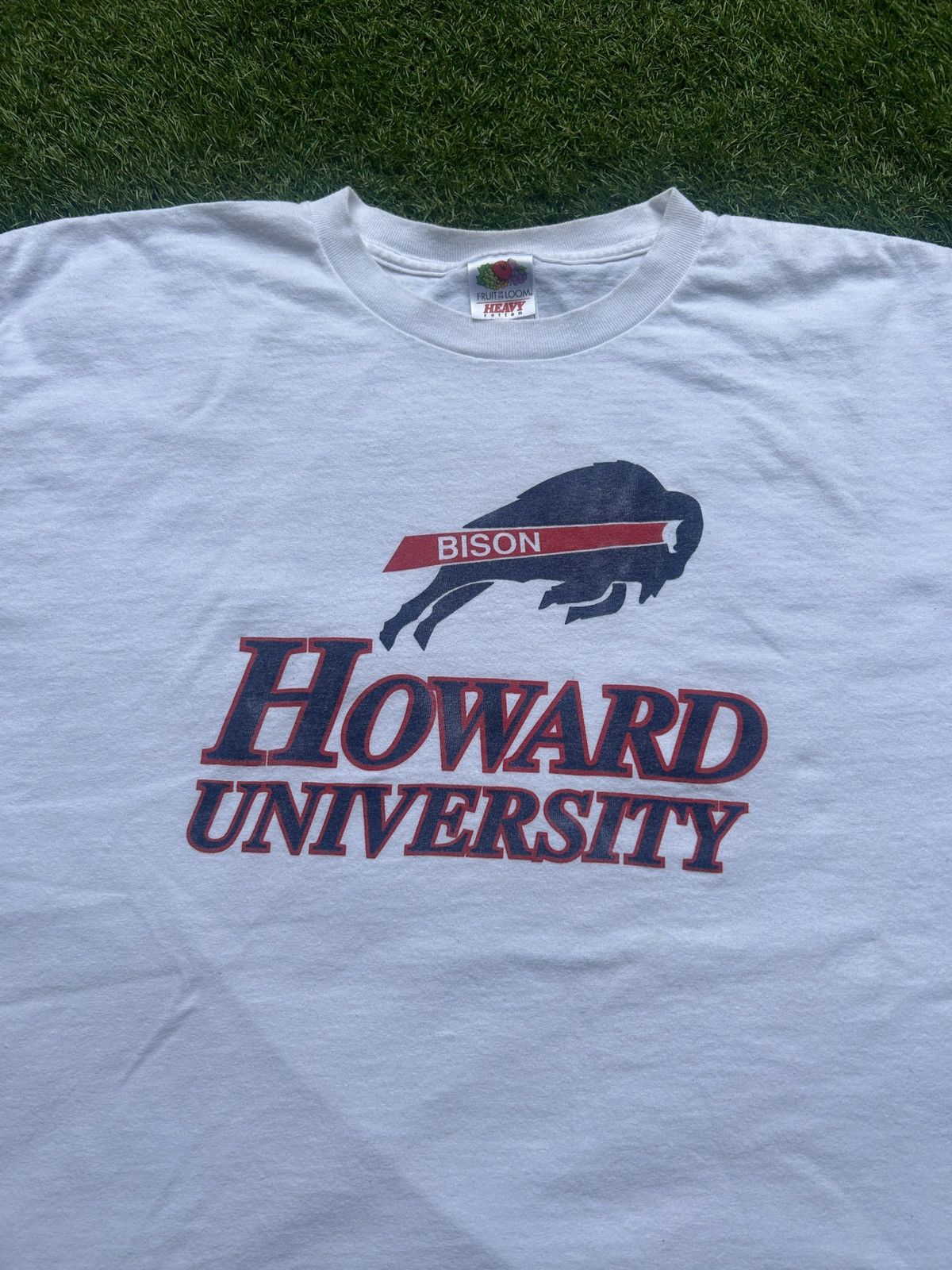 Vintage Vintage 90s Howard University Bison Go Bison T-Shirt. Size US XL / EU 56 / 4 - 2 Thumbnail