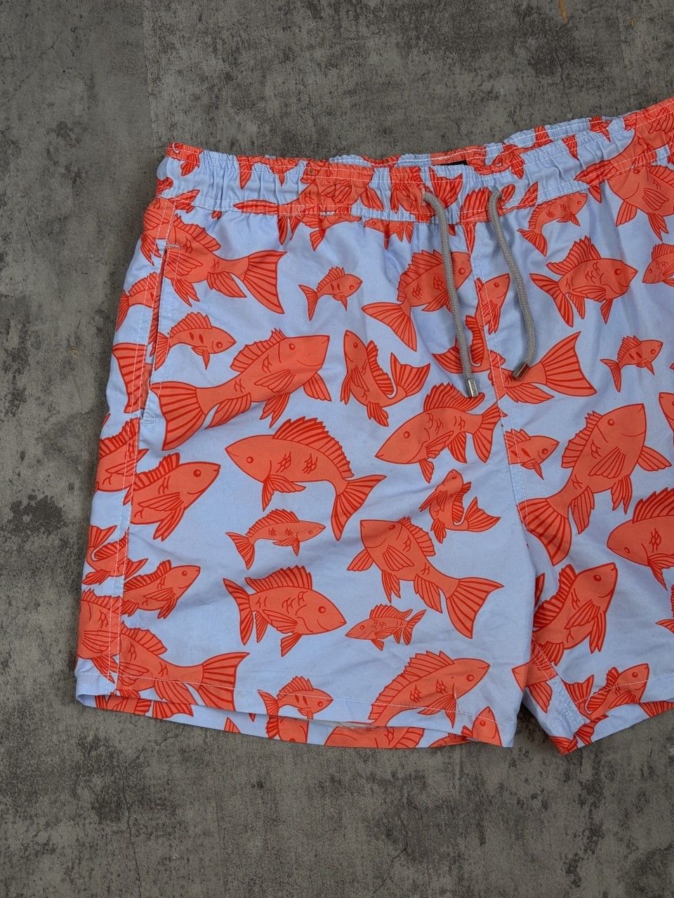 Vilebrequin Vilebrequin Fish AOP Blue Orange Shorts Swim Size US 39 - 3 Thumbnail