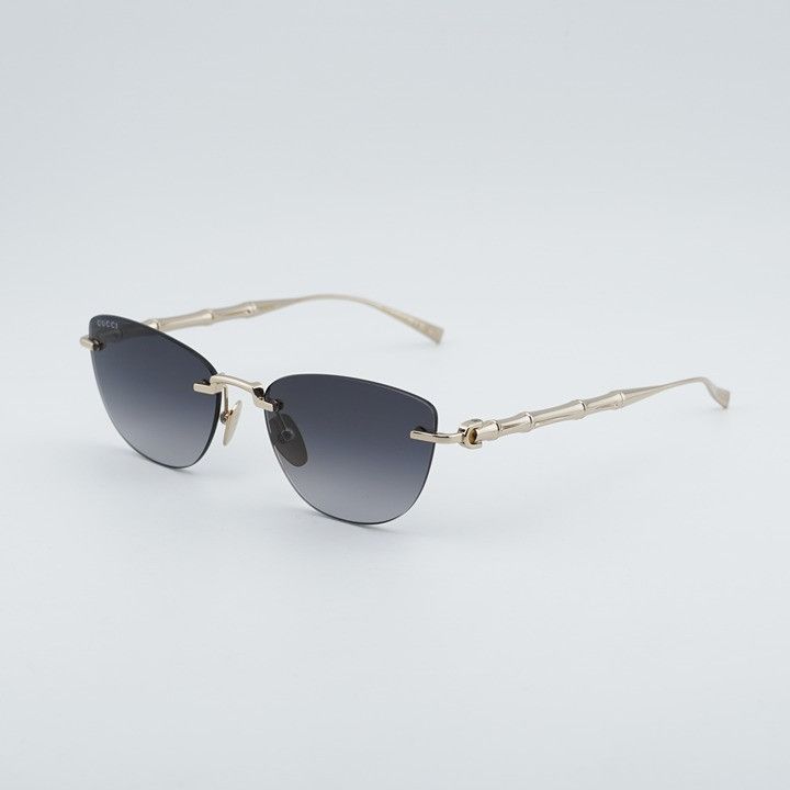 Gucci Gucci GG2063S 001 Sunglasses Endura Gold Cat Eye Frame, Grey Size ONE SIZE - 1 Thumbnail
