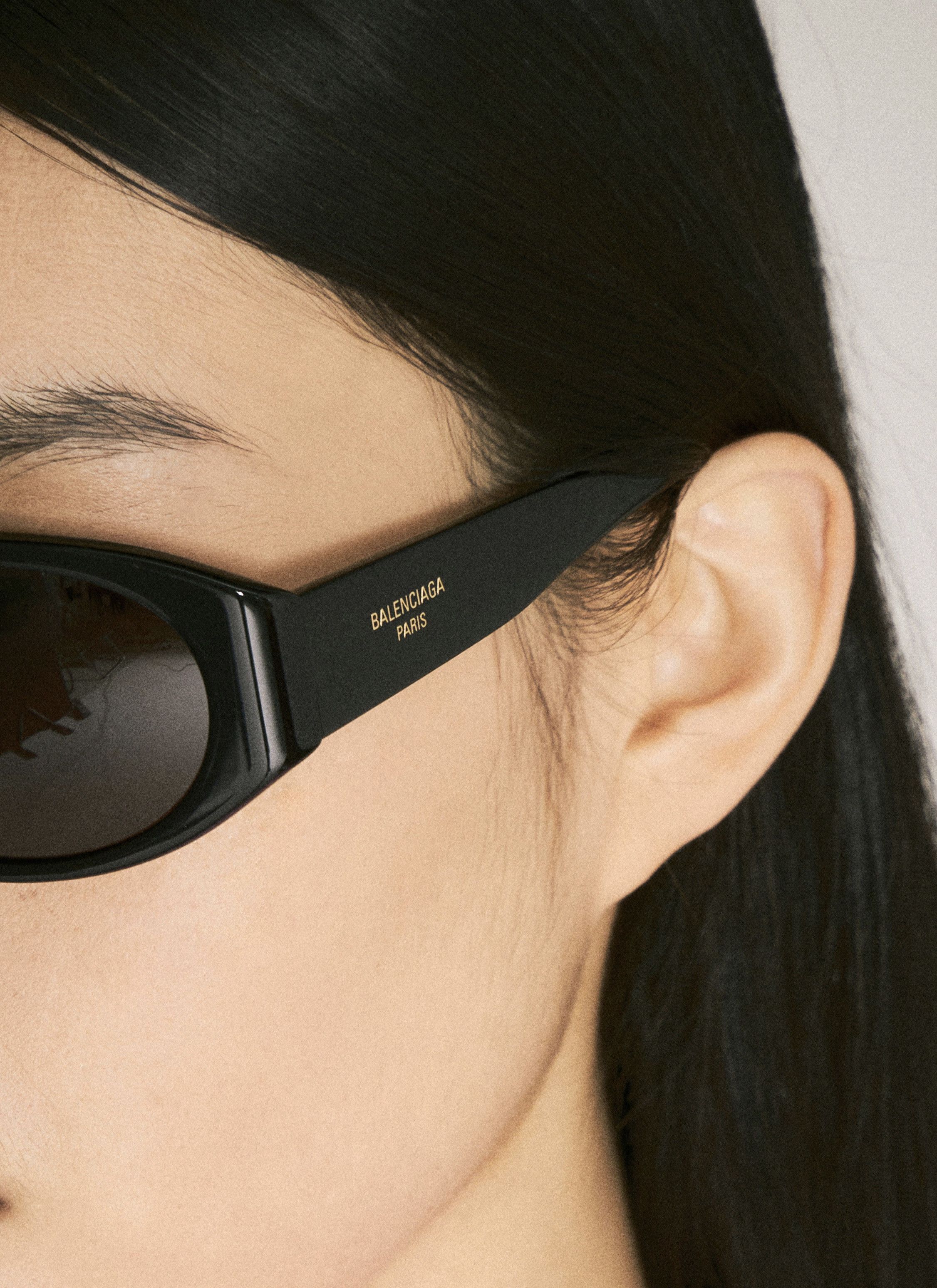 Balenciaga Black Round Sunglasses Temple Logo Size ONE SIZE - 2 Thumbnail