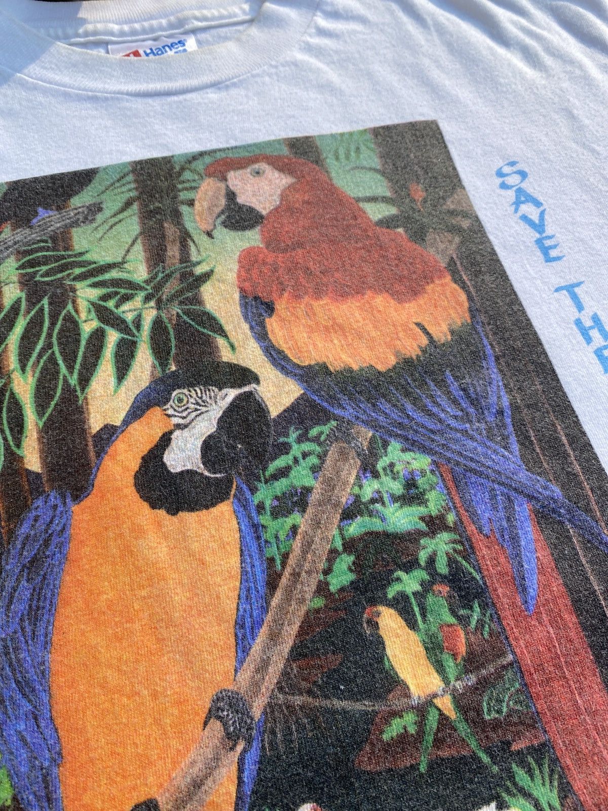 Vintage Save the Rainforest nature art shirt sz L Size US L / EU 52-54 / 3 - 3 Thumbnail