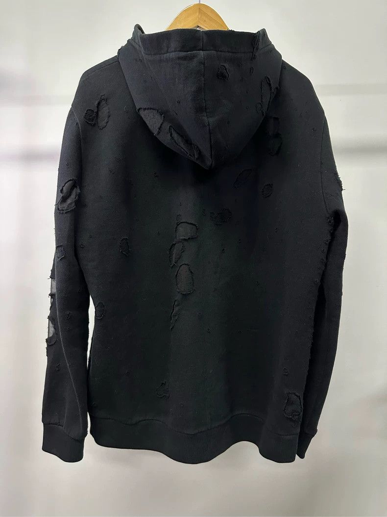 Givenchy Givenchy Red Letter Burnt-Out Destructive Hoodie Size US XL / EU 56 / 4 - 2 Thumbnail