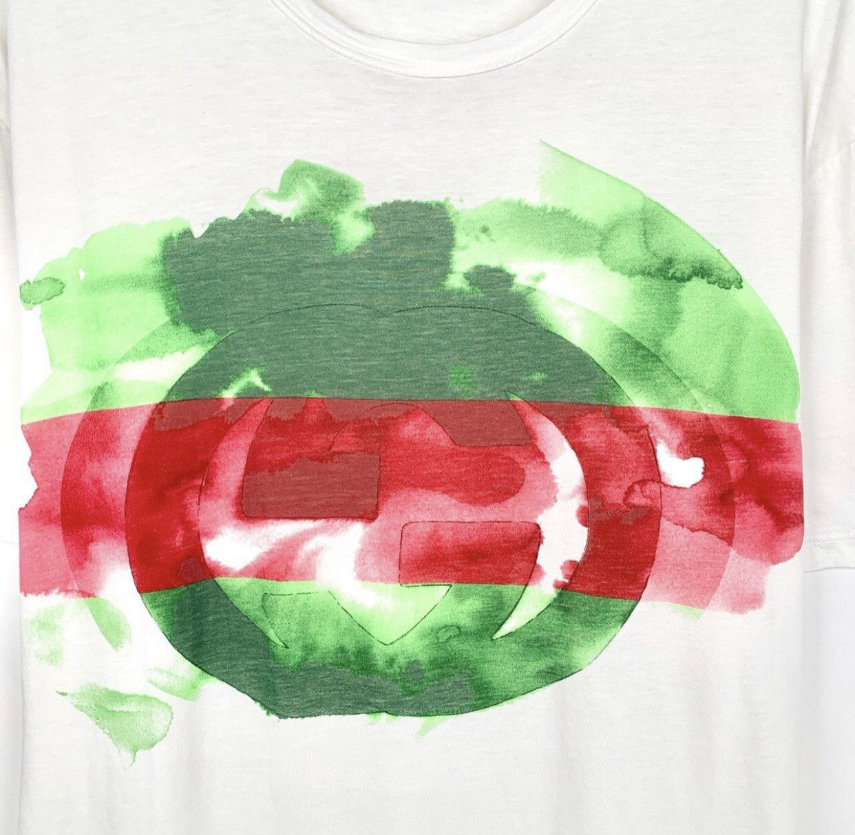 Gucci Gucci Ink Double G Printed Round Short sleeved T-shirt Size US L / EU 52-54 / 3 - 4 Thumbnail