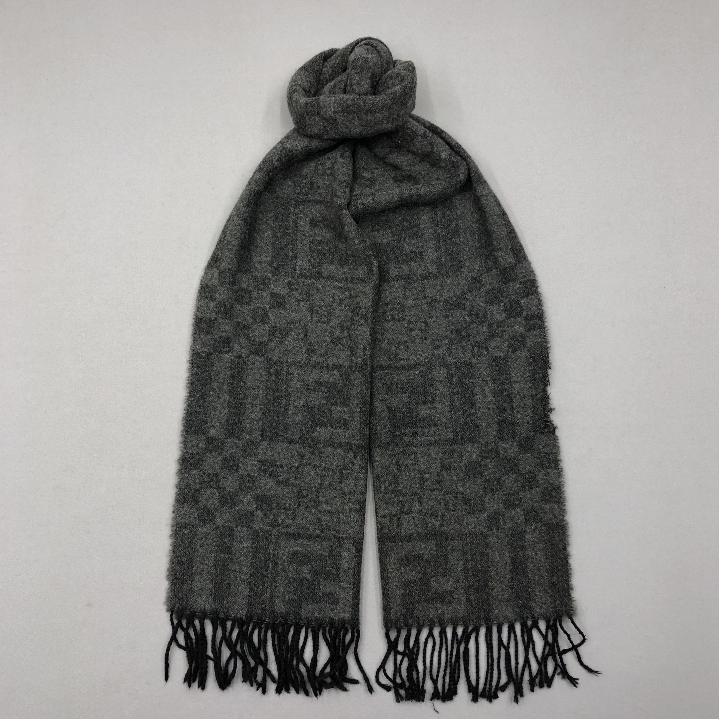 Fendi Vintage Fendi Scarf Fendi Zucca FF Monogram Wool Scarves Size ONE SIZE - 1 Thumbnail