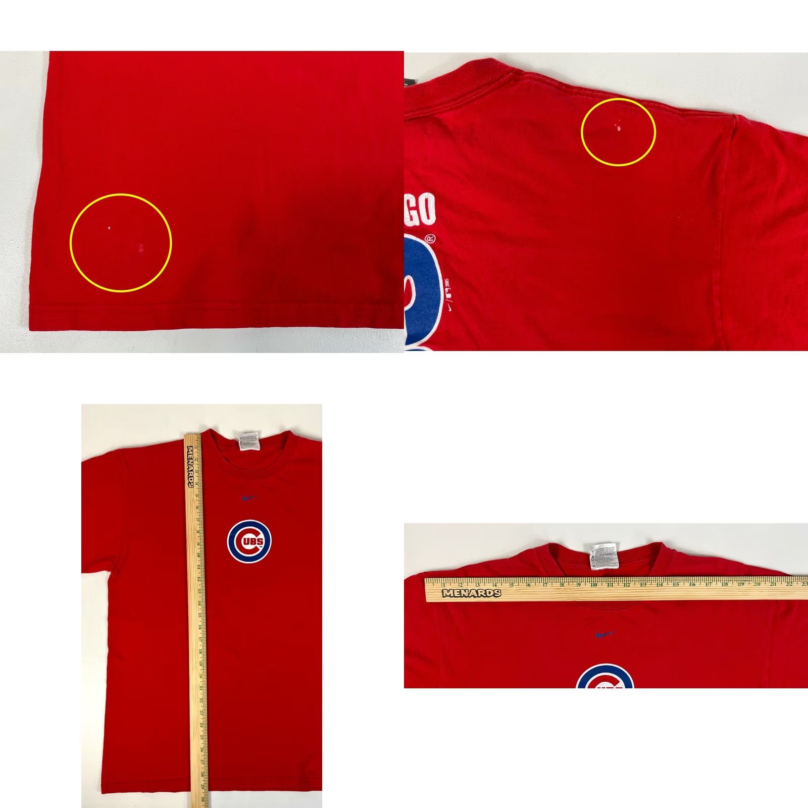 Nike VINTAGE Nike Team Chicago Cubs MLB T-Shirt Short Sleeve Crew Neck Size L Red Mens Double-Sided Logo 90s Size US L / EU 52-54 / 3 - 8 Thumbnail