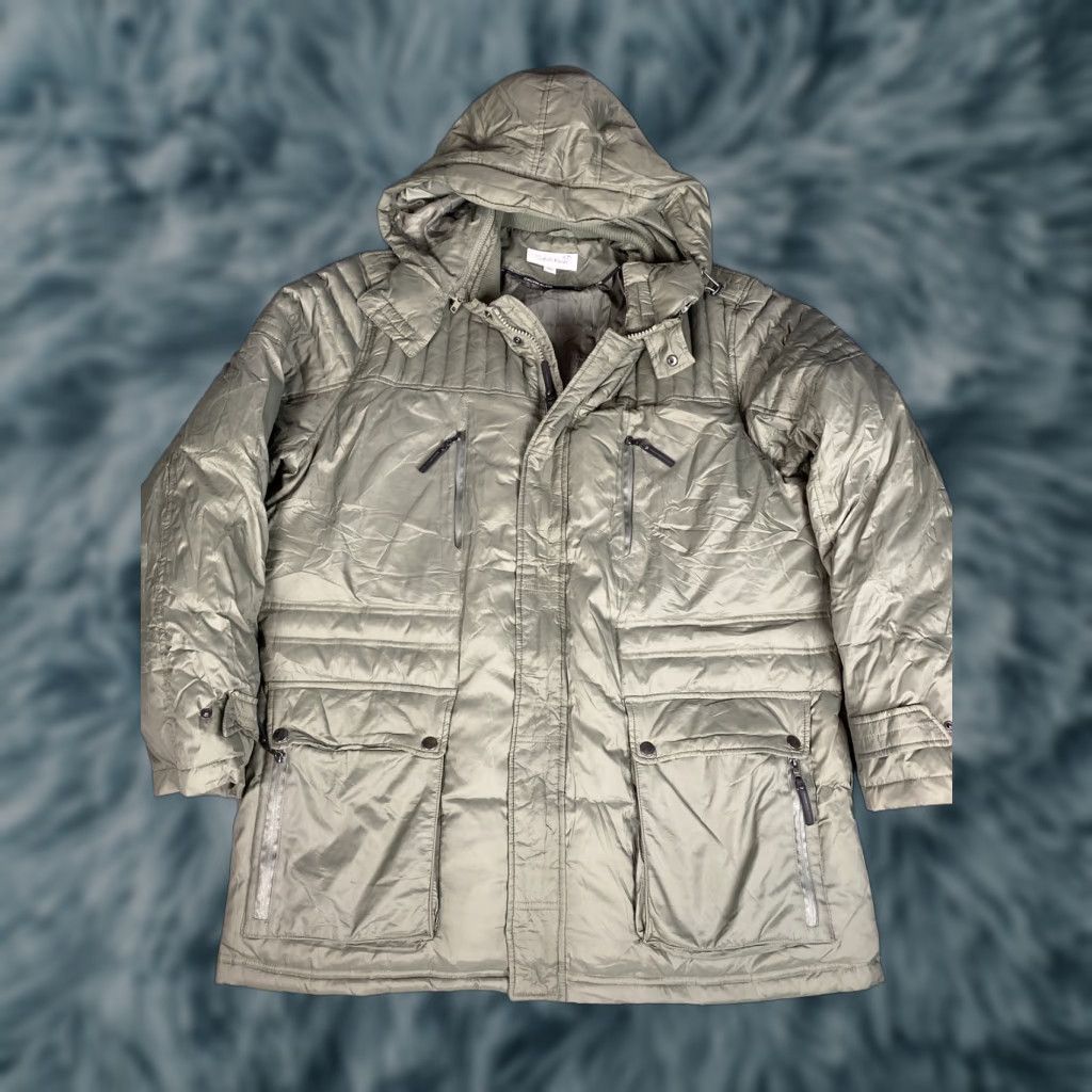 Calvin Klein Calvin Klein Down Feather Long Jacket Hoodie Coat XL Mens Green Size US XL / EU 56 / 4 - 1 Thumbnail